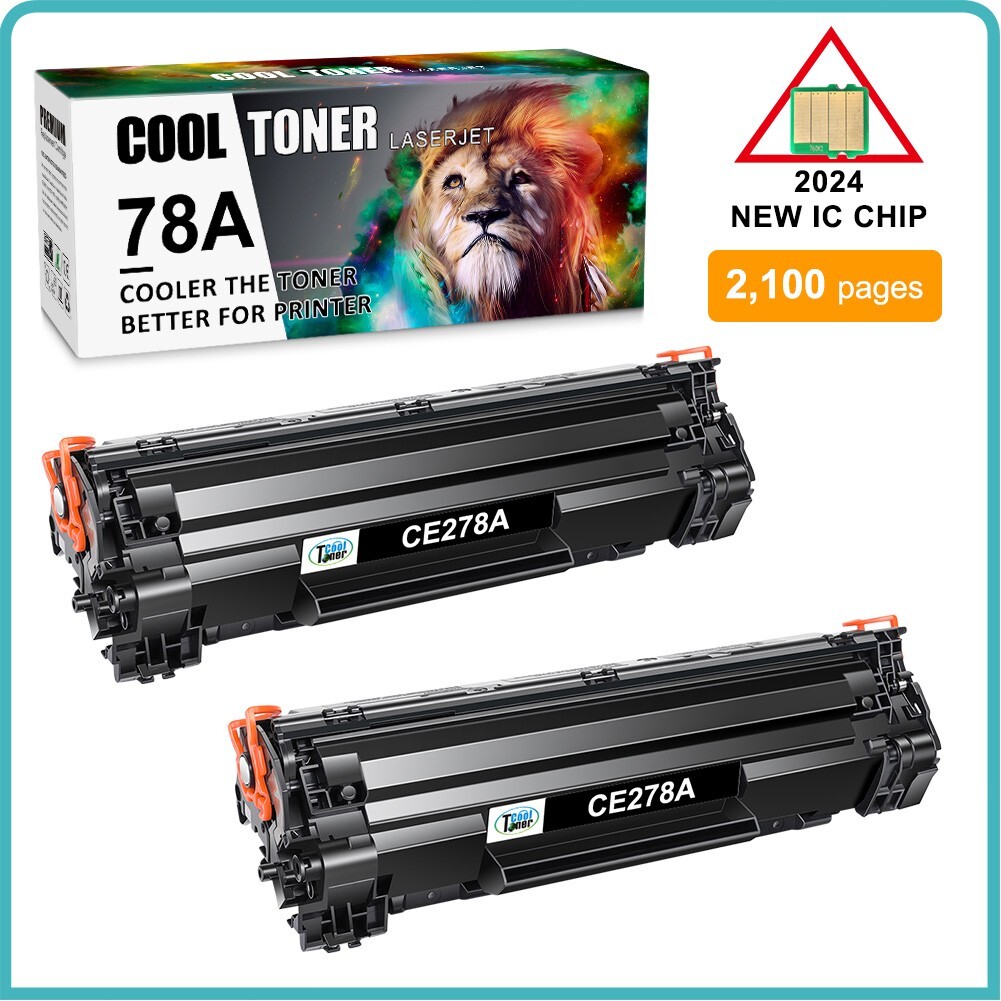 2PK CE278A Toner Compatible With HP Laserjet 78A Pro M1536DNF MFP P1560 P1606DN