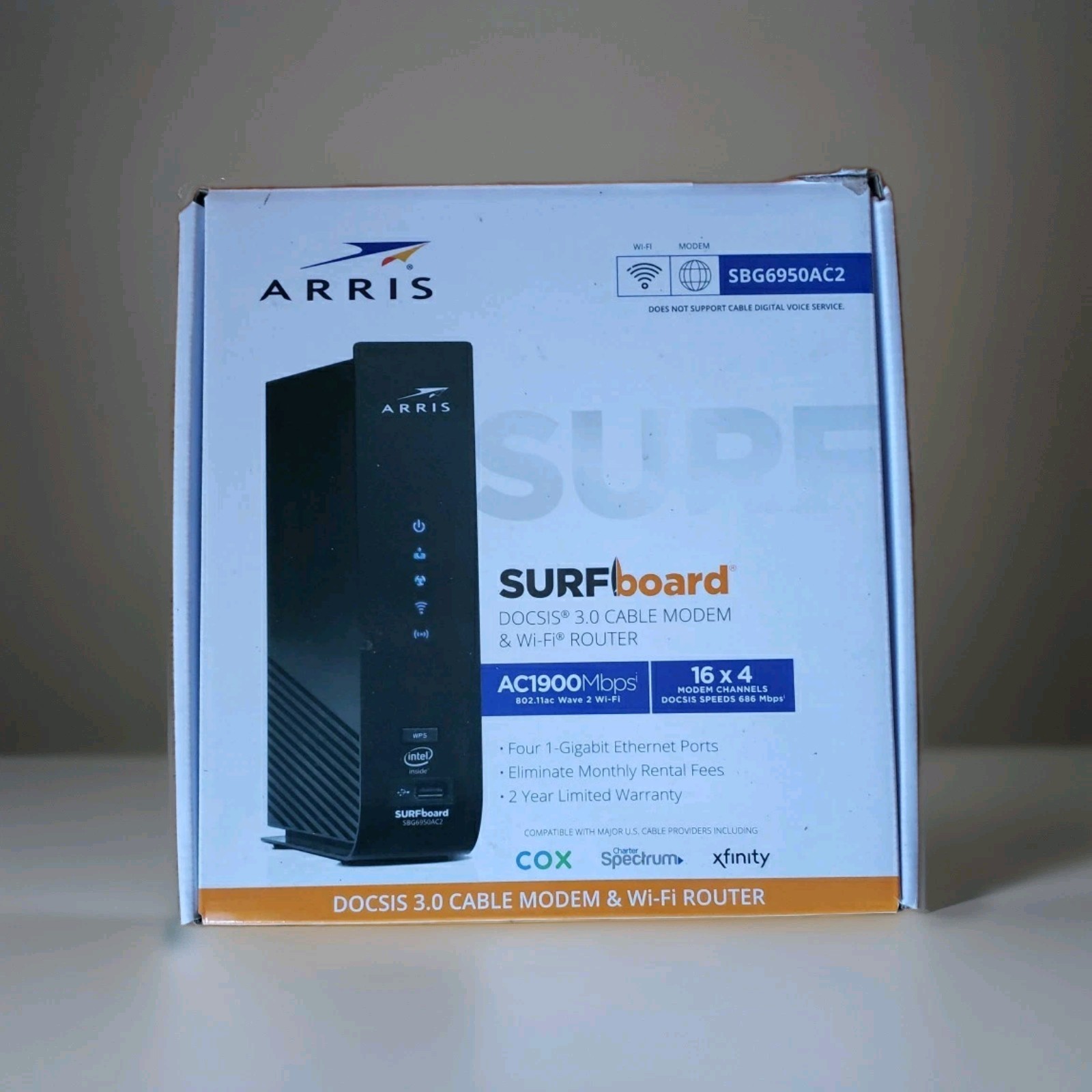 NEW In Box ARRIS SURFboard DOCSIS 3.0 Cable Modem & Wi-Fi  Router - SBG6950AC2
