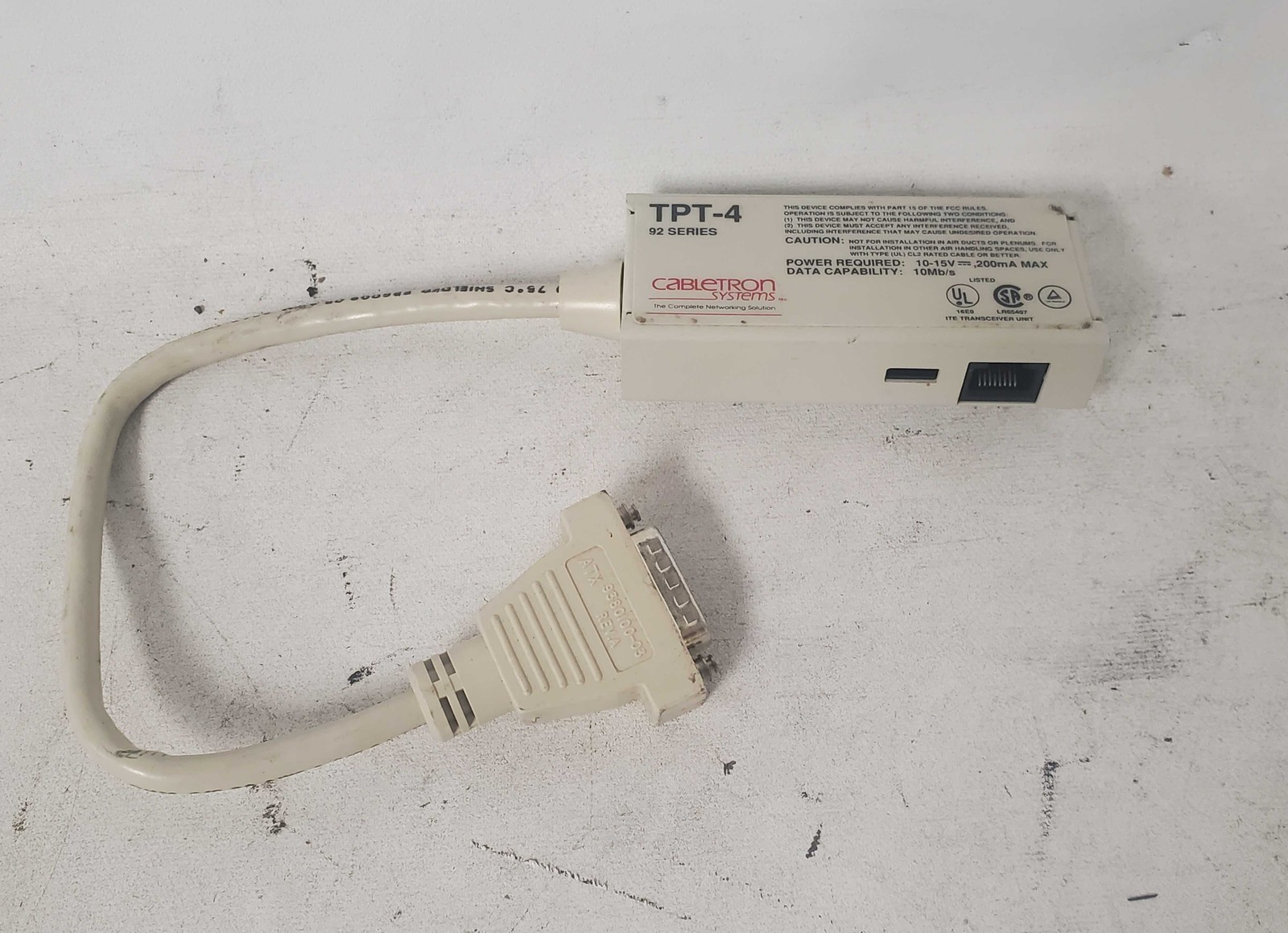Cabletron Systems TPT-4 92 Series 802.3 10Base-T Trainsceiver with Lanview