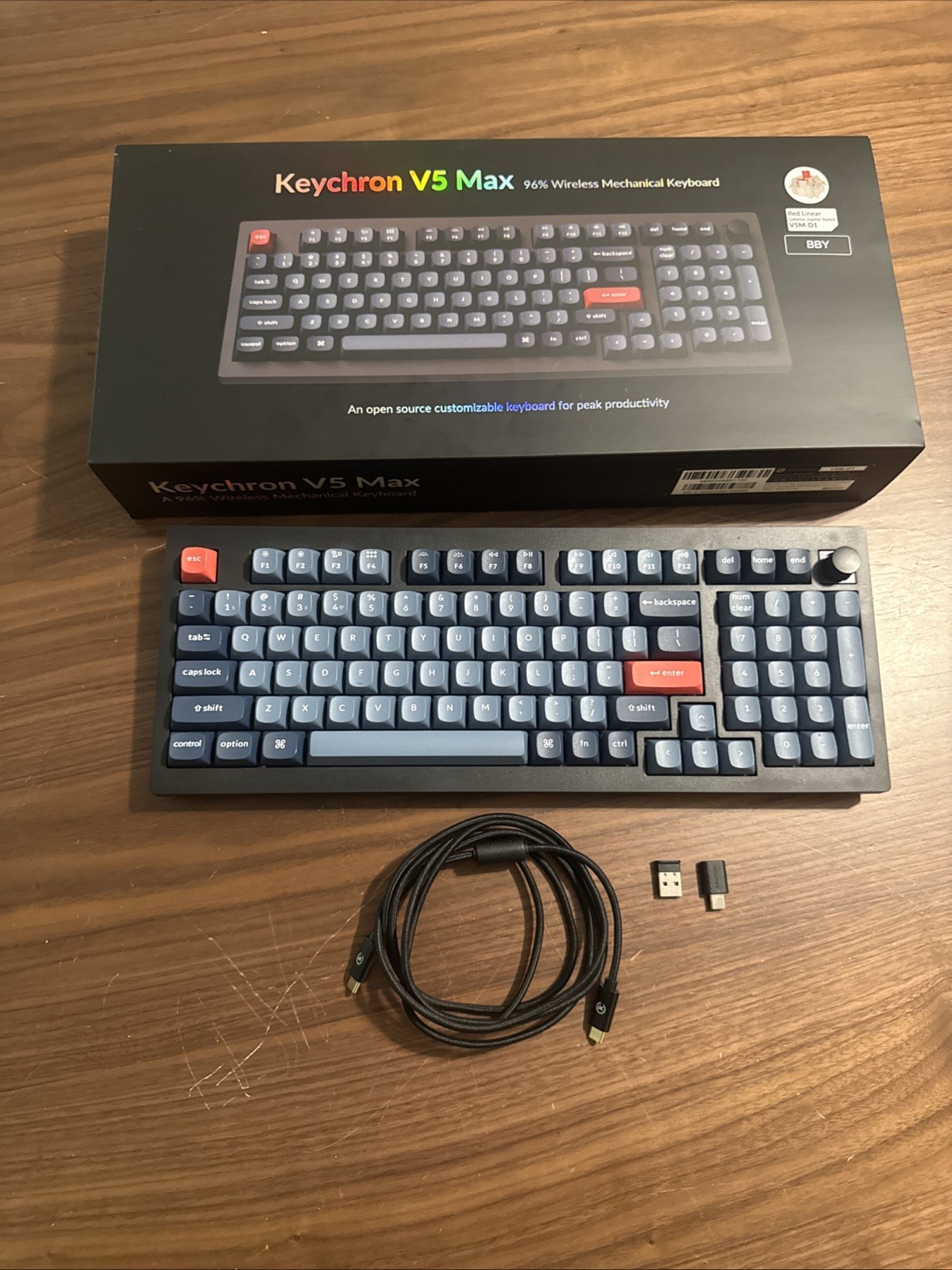 Keychron V5 Max 96% Custom Wireless RGB Mechanical Keyboard with Programmable