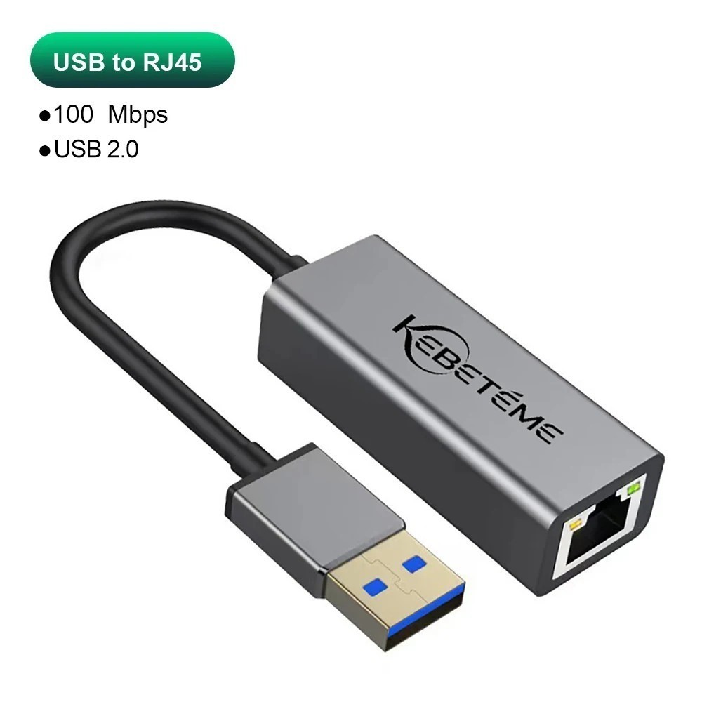 USB C to Ethernet Adapter Type-C RJ45 Gigabit LAN 1000Mbps PC Laptop Mac