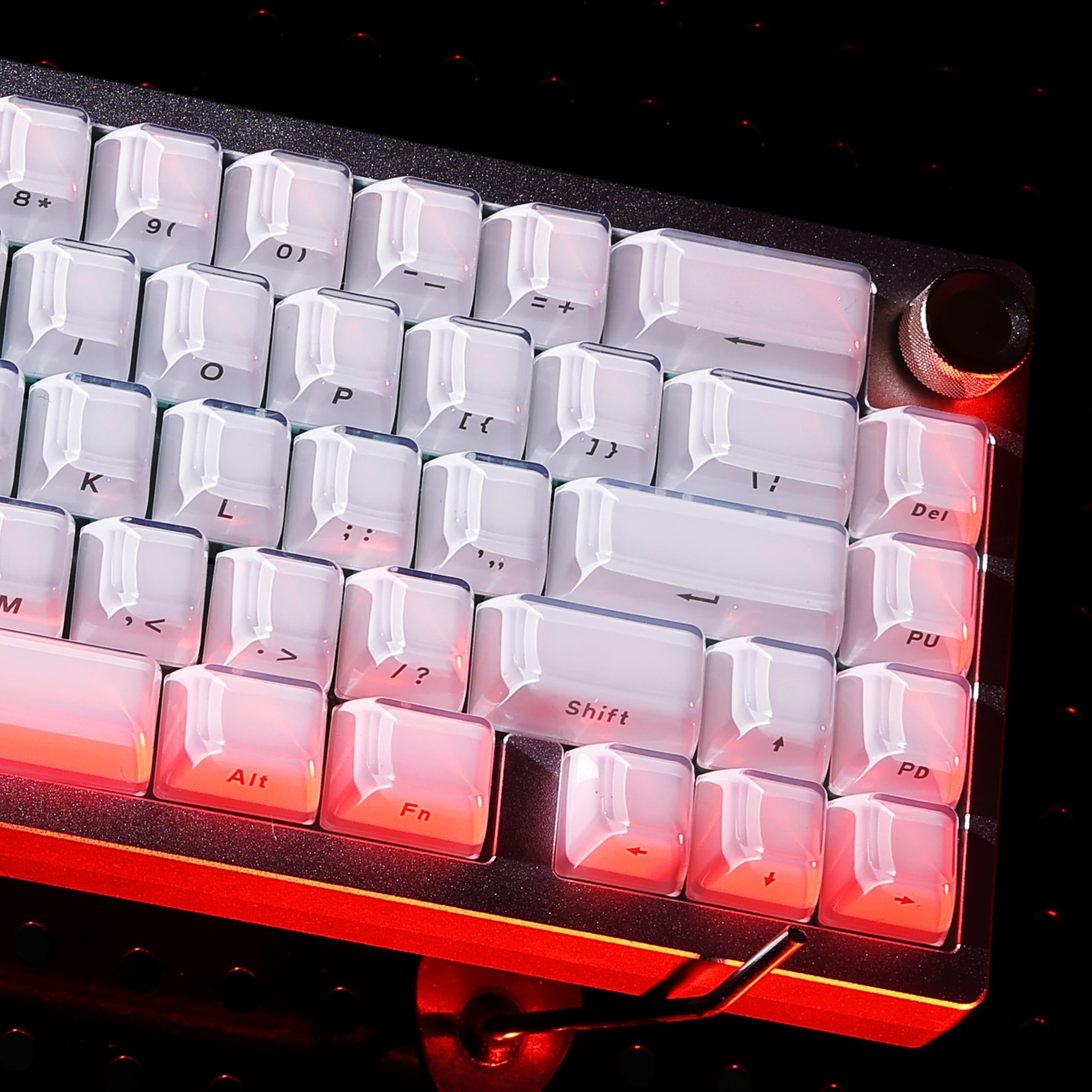 Jelly Keycaps 2.0 Shine Through Thick PC ABS Crystal Clear ASA Profile White