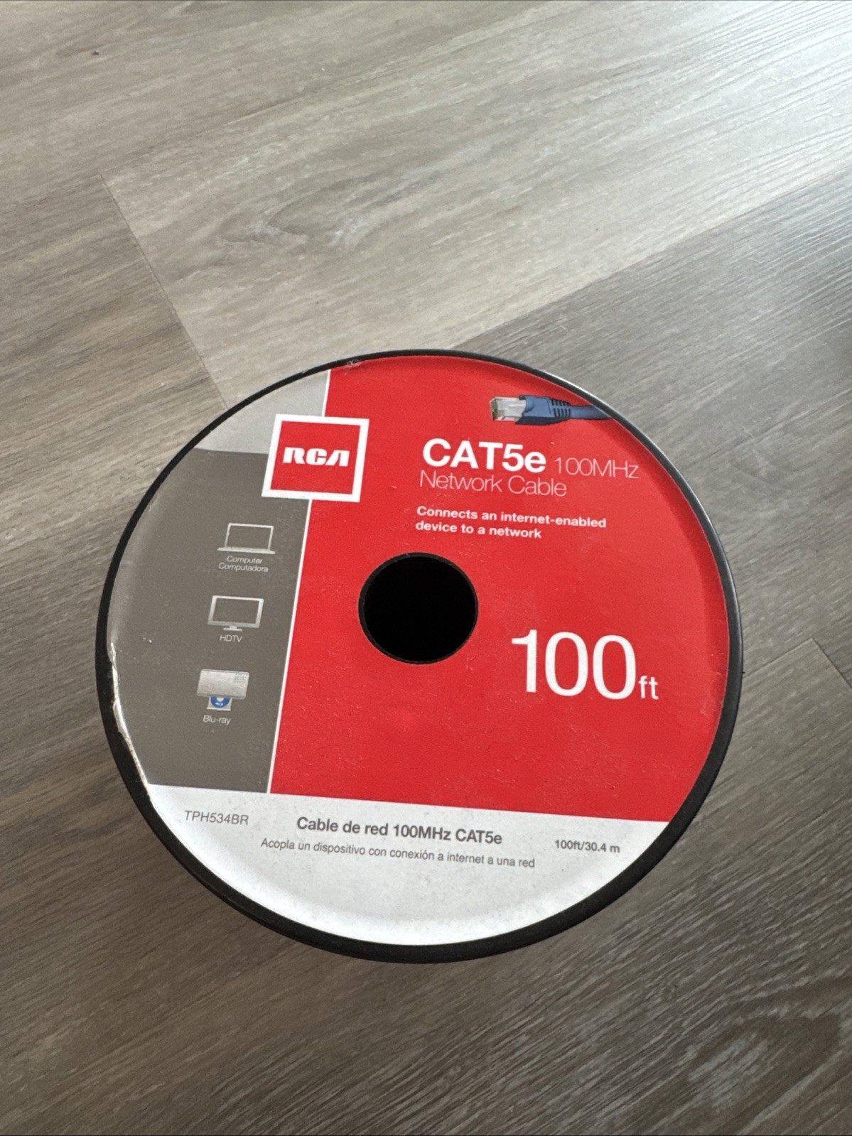 NEW RCA TPH534BR, CAT5e 100MHz Network Cable, 100ft **SALE**