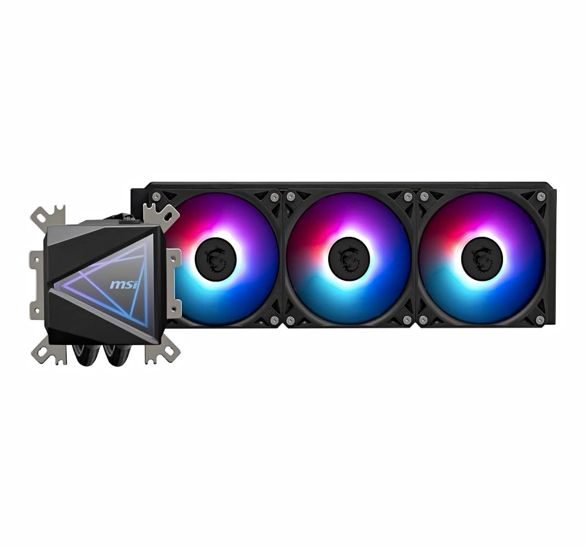 MSI White 360mm Liquid CPU Cooler Radiator w/ Multicolor RGB Fans