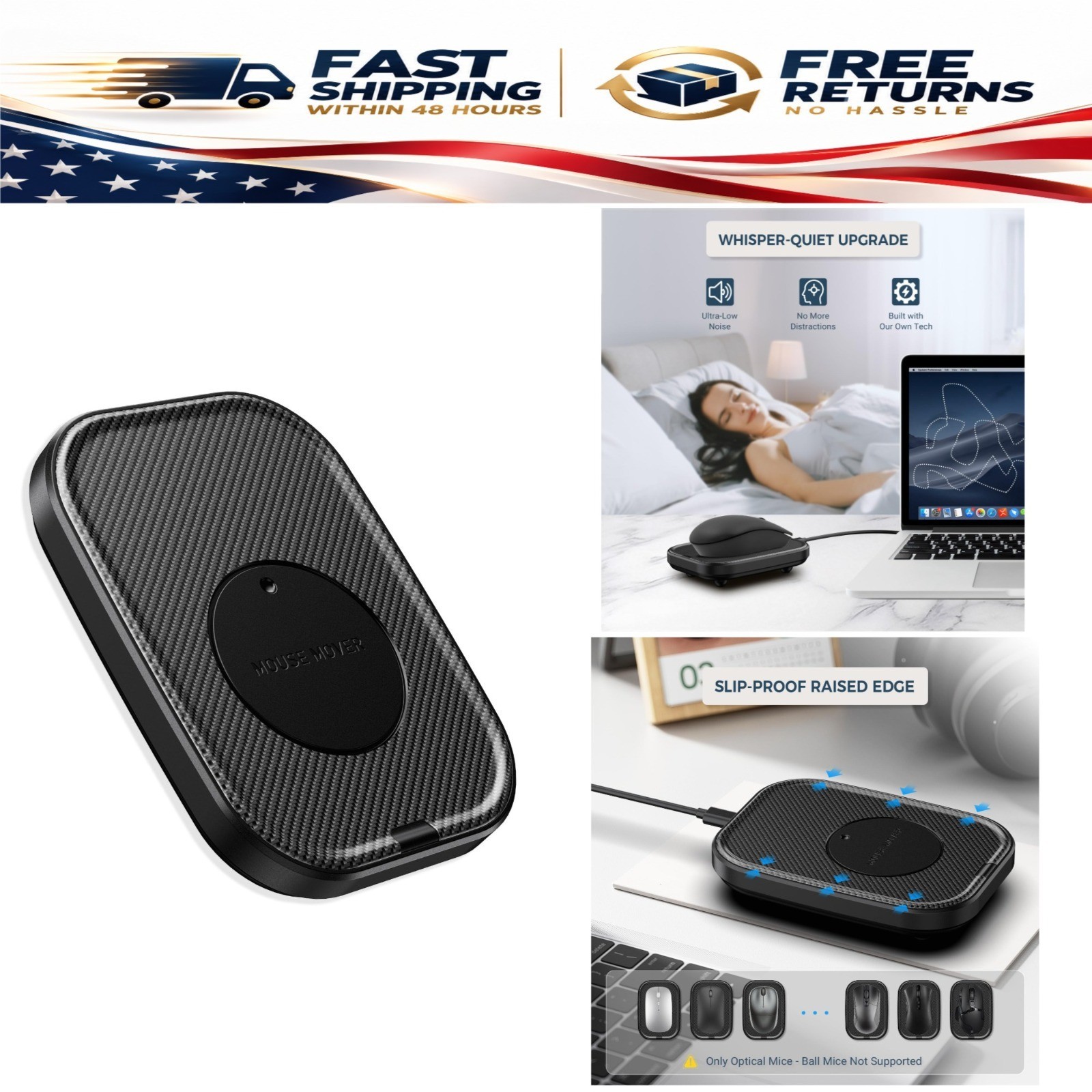 Yonktoo Mouse Jiggler Undetectable, Slim Mouse Mover with On/Off Switch