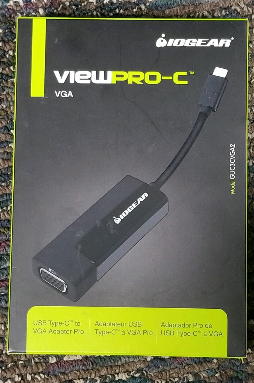 Iogear Viewpro-C Usb-C To Vga Adapter Pro TF