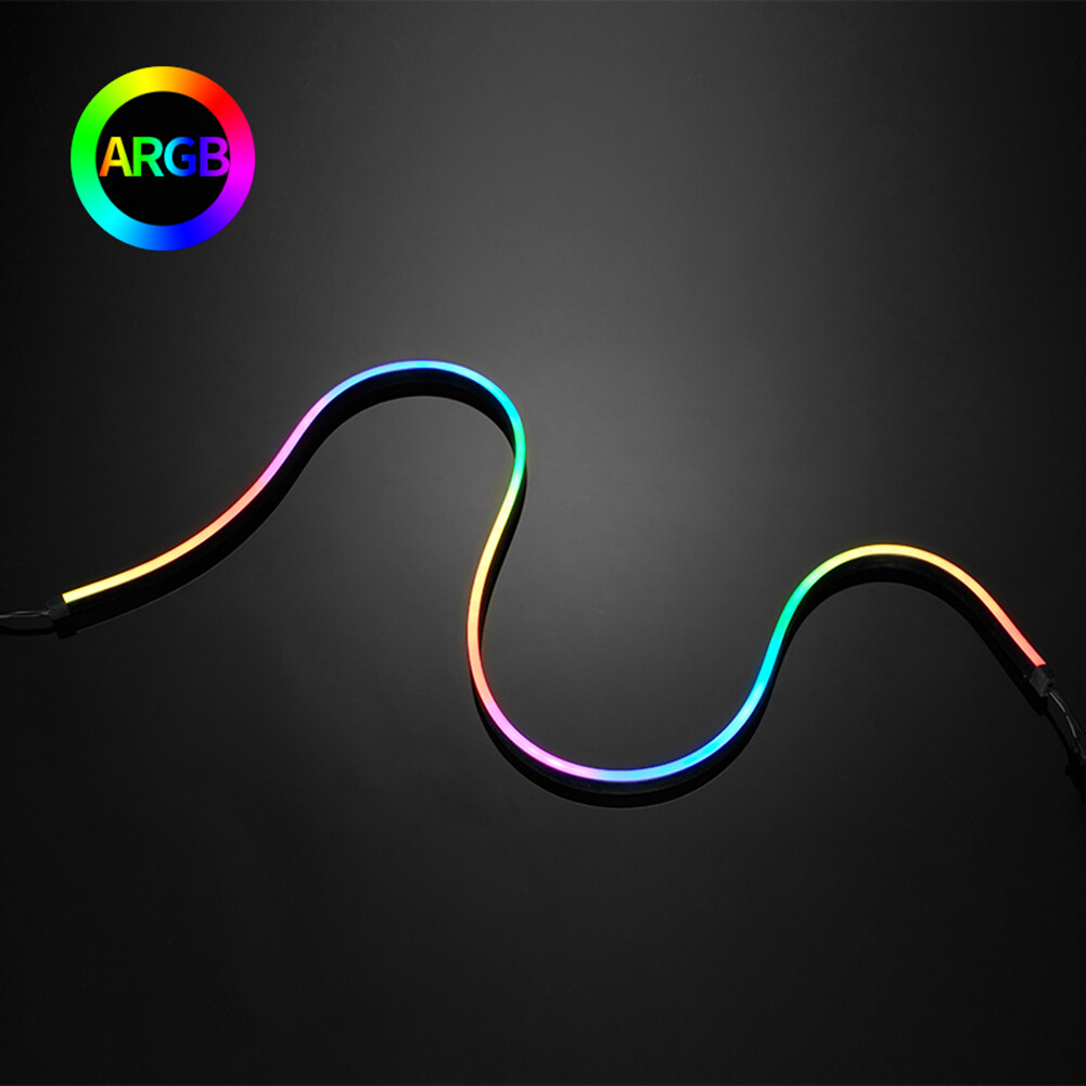 1000mm Flexible RGB Light Strip Addressable 3-Pin 5V Digital LED Neon Kit DIY PC