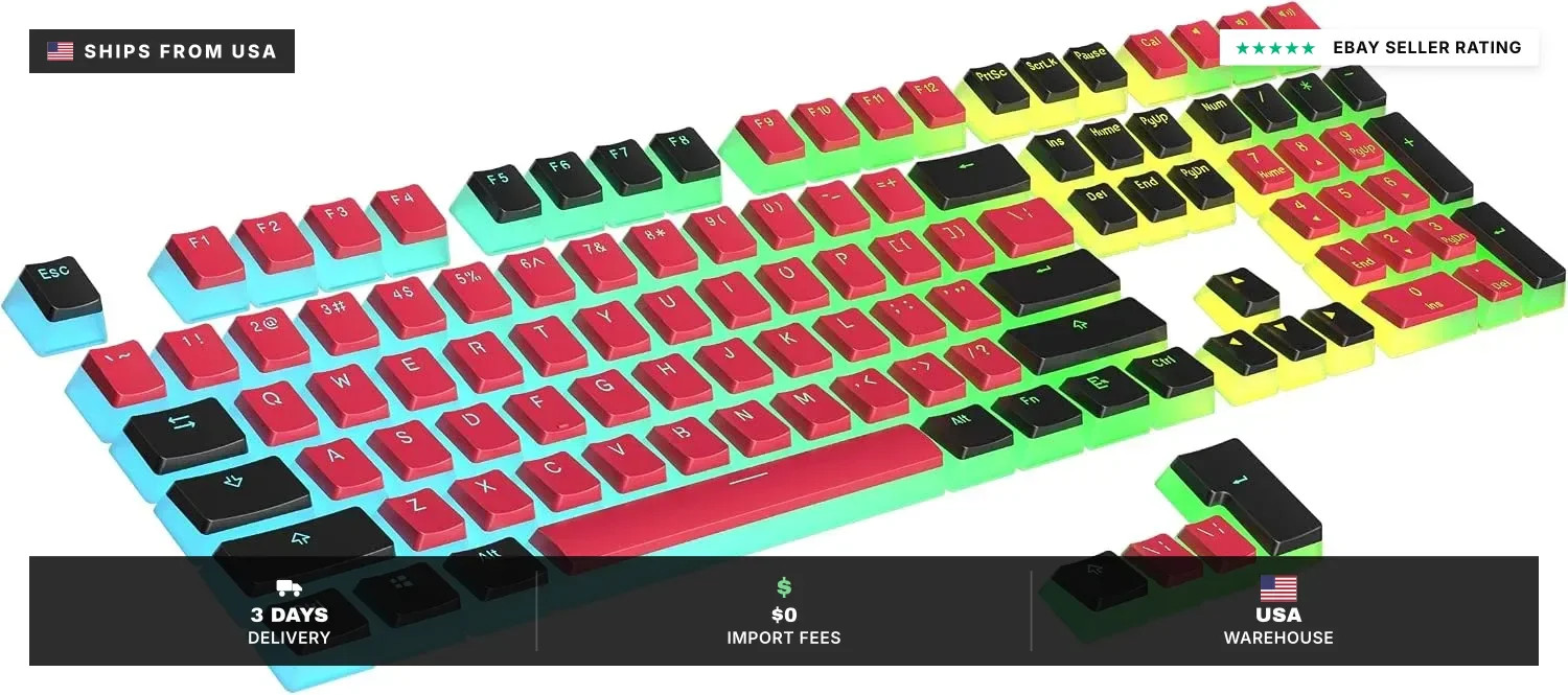 Pudding PBT Keycaps | 112 Double Shot Translucent ANSI US & ISO Layout | OEM Pro