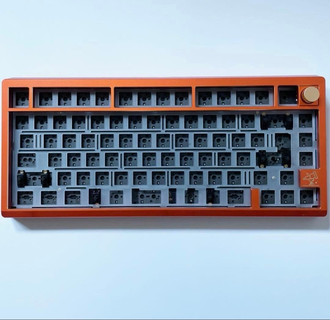 Meletrix ZOOM75 SE Bluetooth Keyboard Kit Anodized Orange Gold RGB Tested