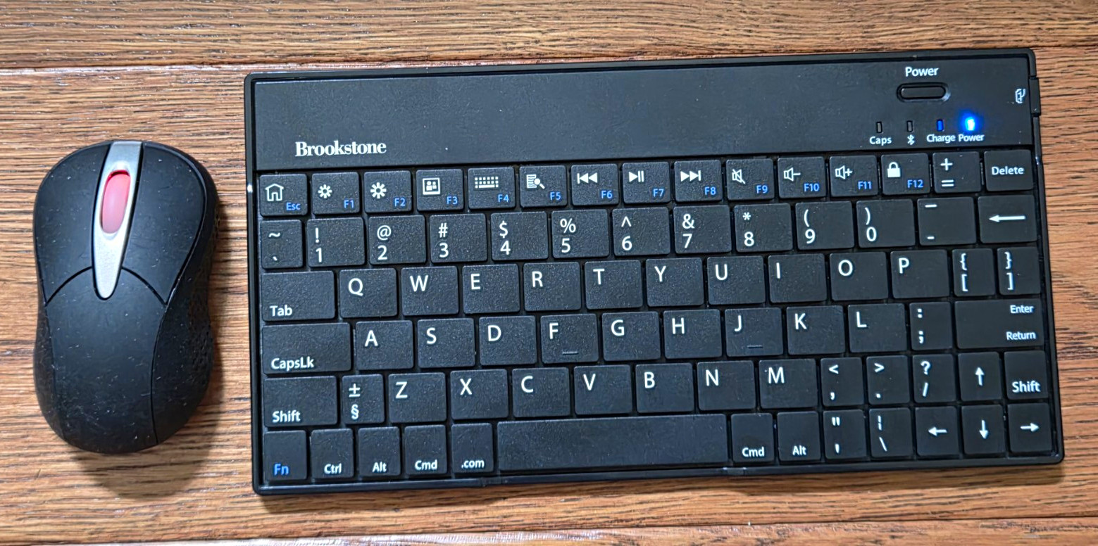 Brookstone- Wireless Mini Keyboard (Bluetooth) & Mouse Bundle (USB)