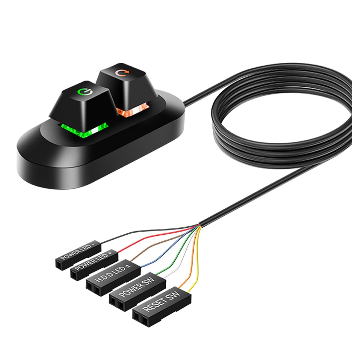 External PC Power Button with Mechanical Switch, 1.8m Cable for Motherboard