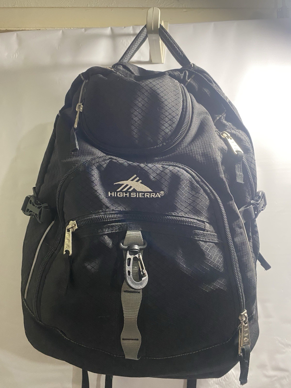 High Sierra Access Black Laptop Backpack Padded Durable Water Resistant