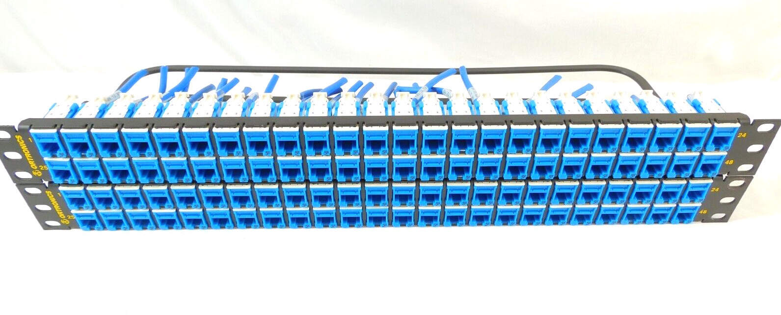 (2) PHDHJU48 HDJ Series 48 port Flat Panel Loaded 96 USED Cat5e HDJ5E-36 Jacks