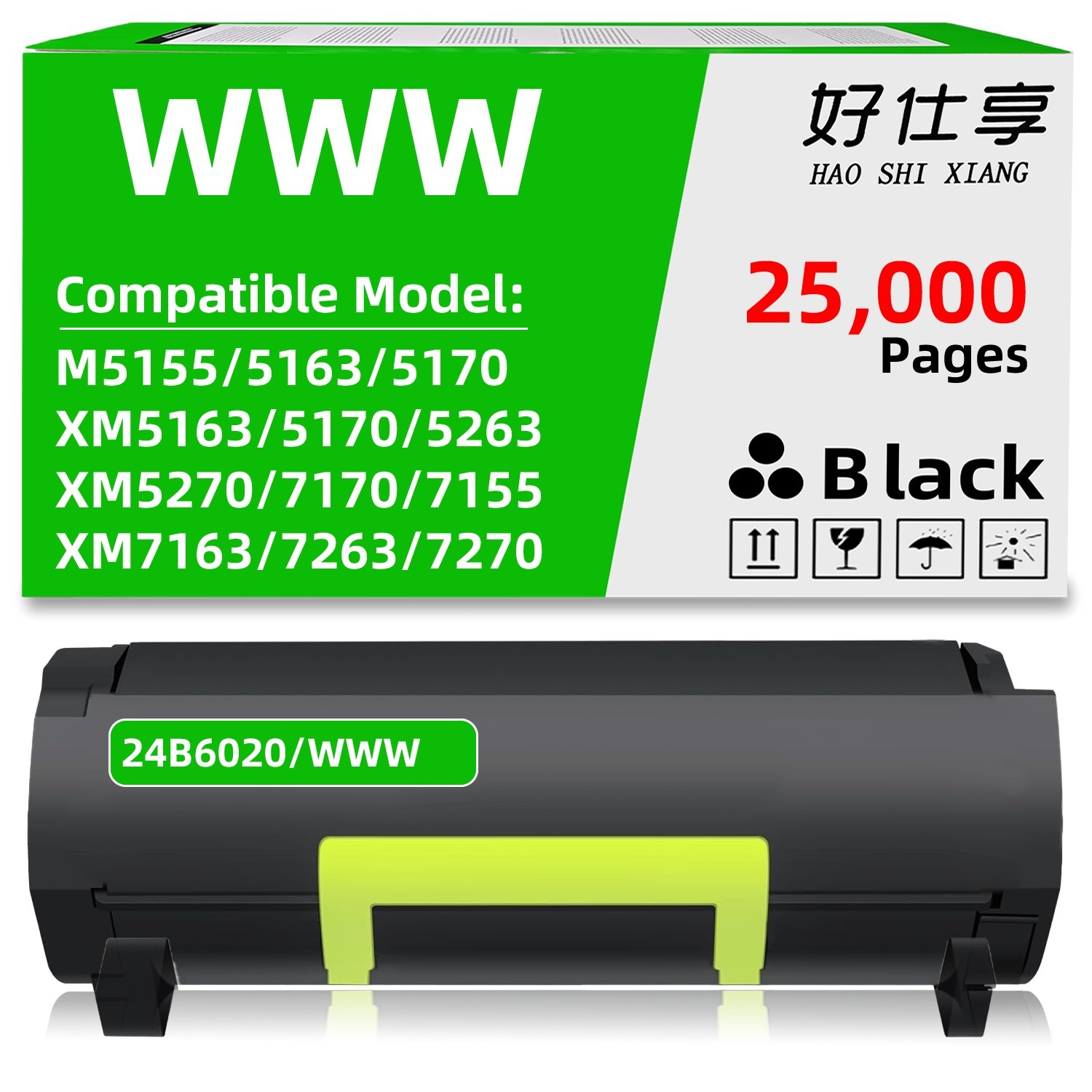 52D0H00 Toner Cartridge Compatible for Lexmark XM7155 XM7163 XM7263 XM7270