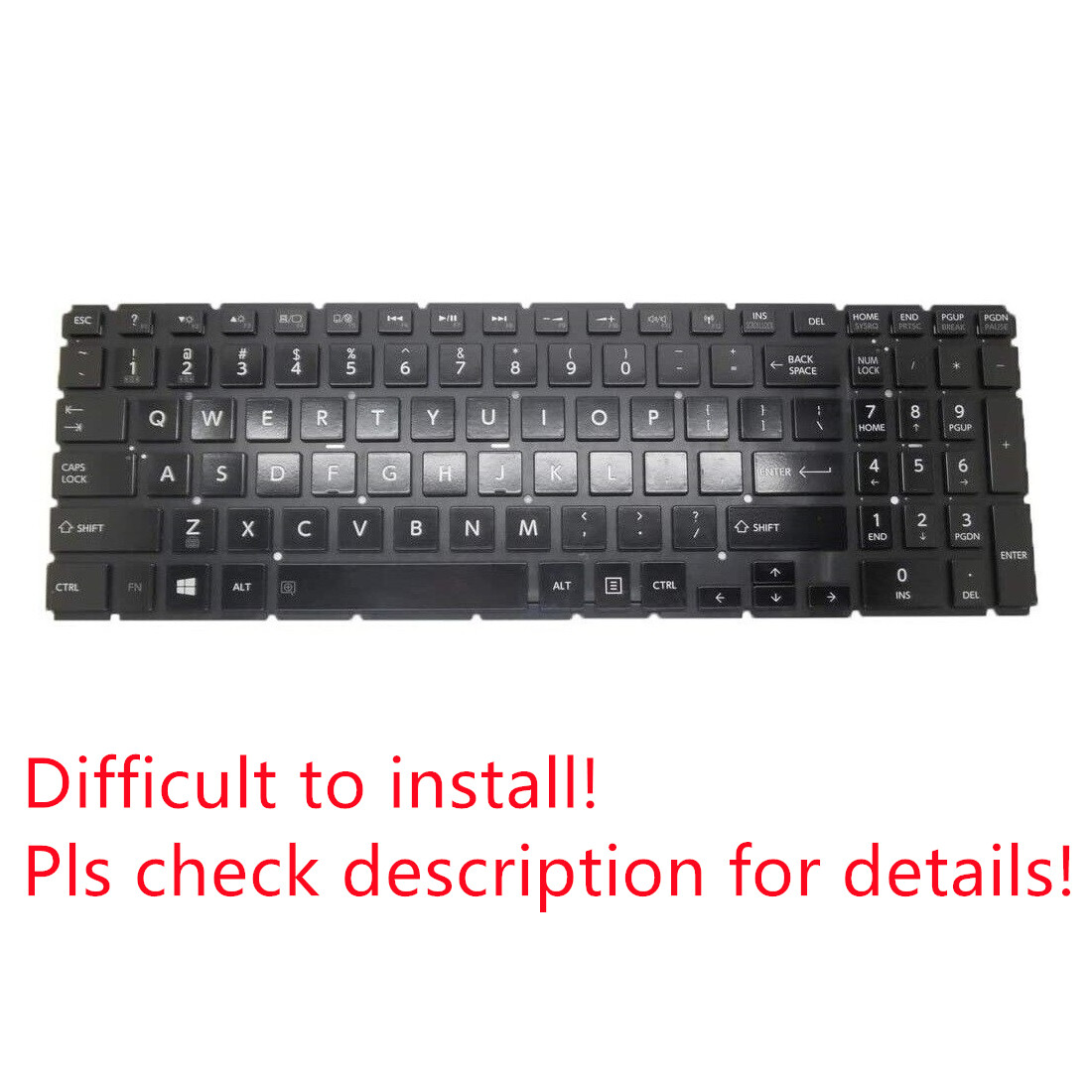 Original US Backlit Keyboard for Toshiba Satellite s55-c5274