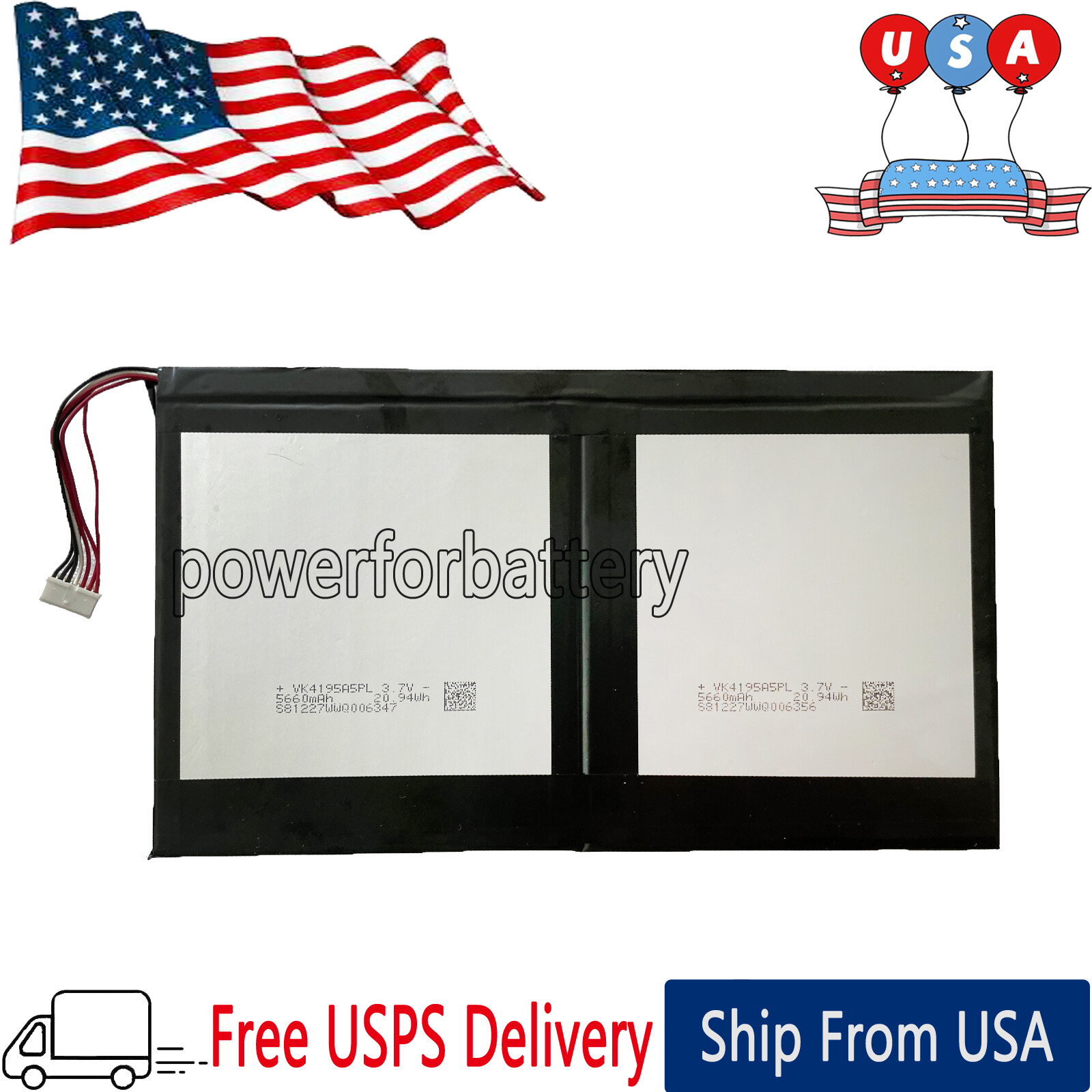 3.7V 11000mAh 7Line Li-Polymer Battery For Autel MaxiSys MS908s / MS908s PRO 