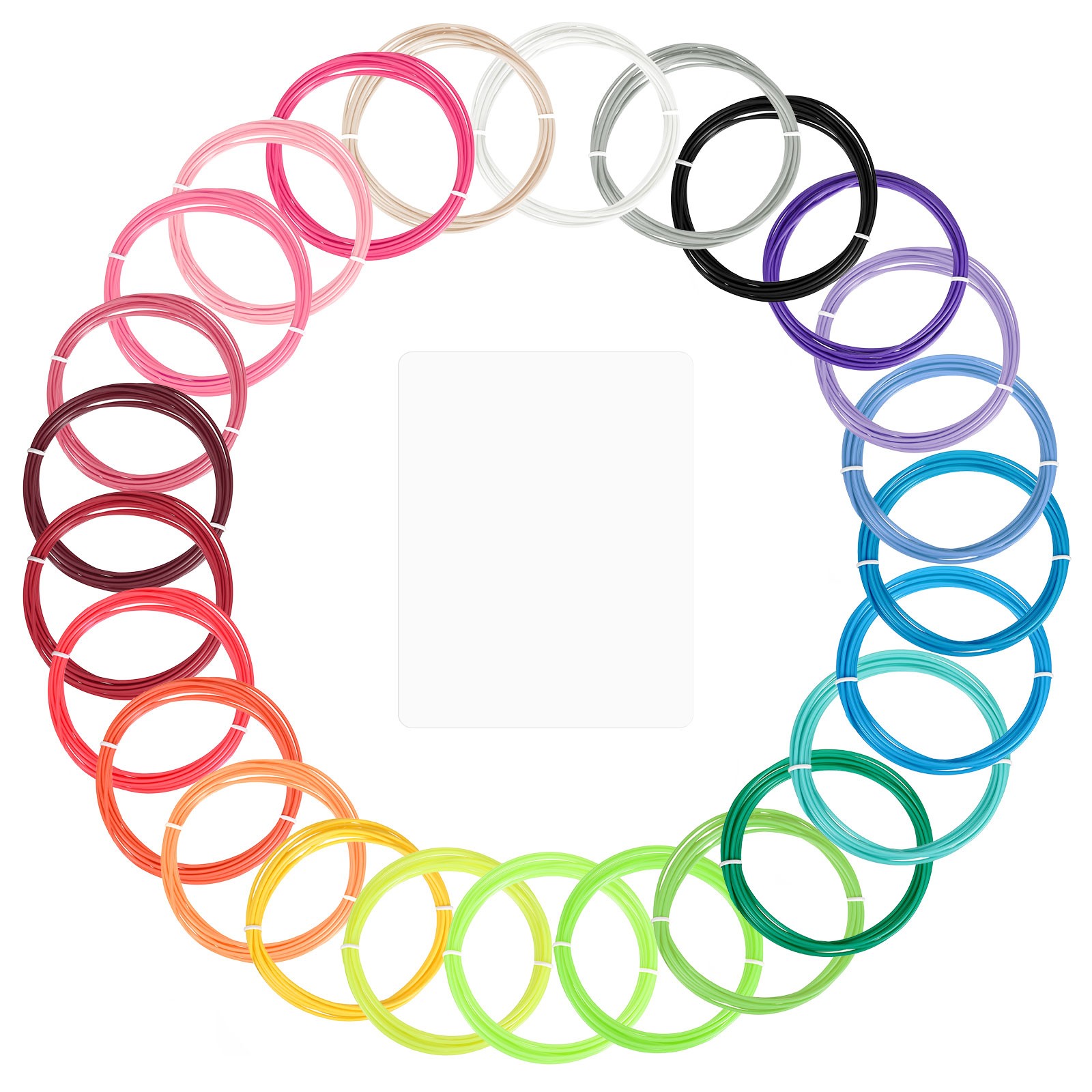 3D Pen Filament Refills, 25 Colors 3D Pen PLA Filament 1.75mm, 250 Feet in Total