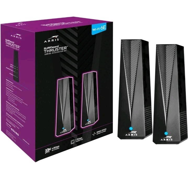ARRIS Surfboard Thruster Wi-Fi 6E Gaming Acceleration Kit 2 Pack Dedicated 6GHz