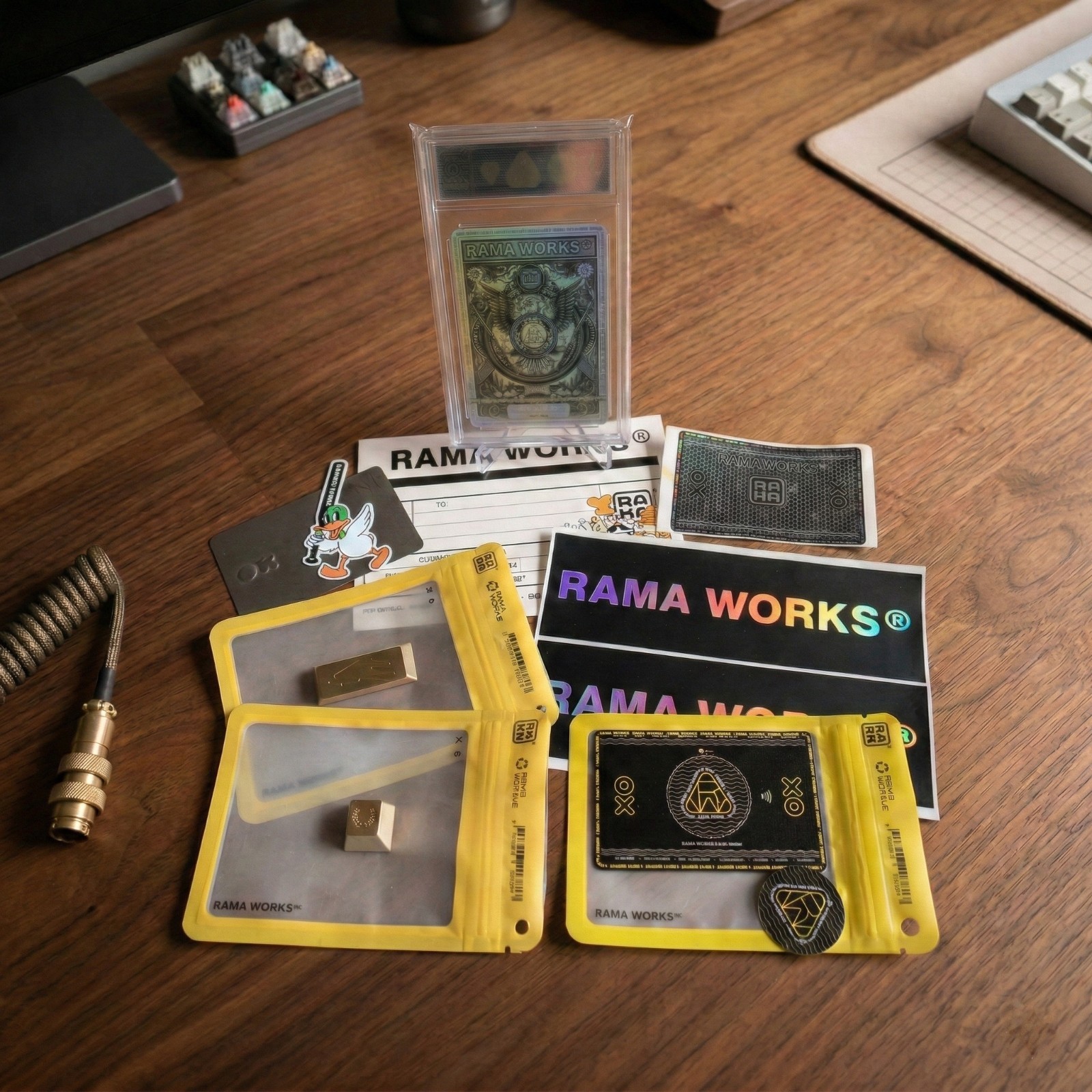 RAMA WORKS® x GMK Grand Prix Artisan Keycaps + Programmable NFC Card + More