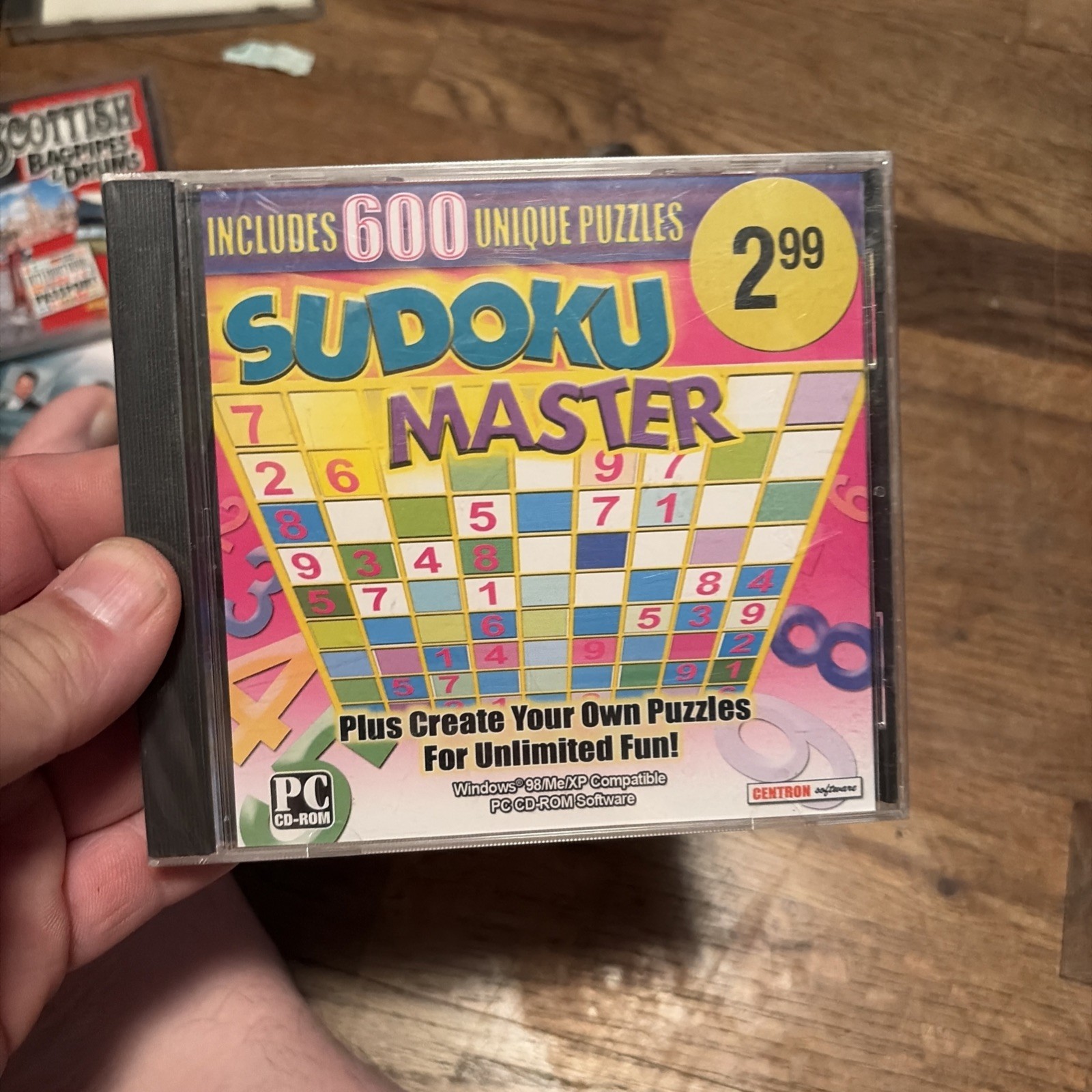 Sudoku Master CD For PC Has 600 Unique Puzzles Win 98/Me/XP Factory Sealed READ