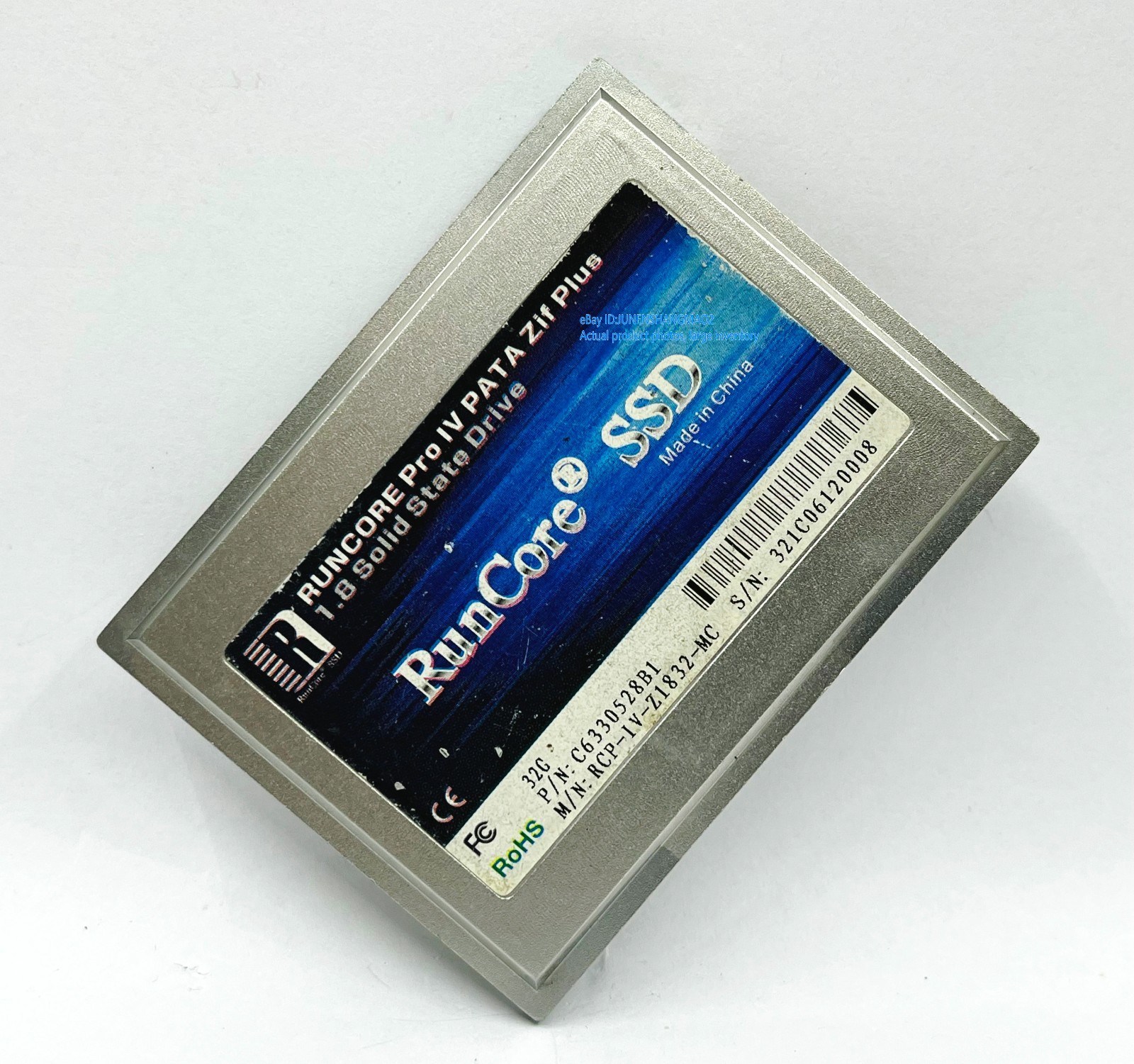 RunCore SSD 1.8" RCP-1V-Z1832-MC 32GB -ZIF CE SSD.Tested