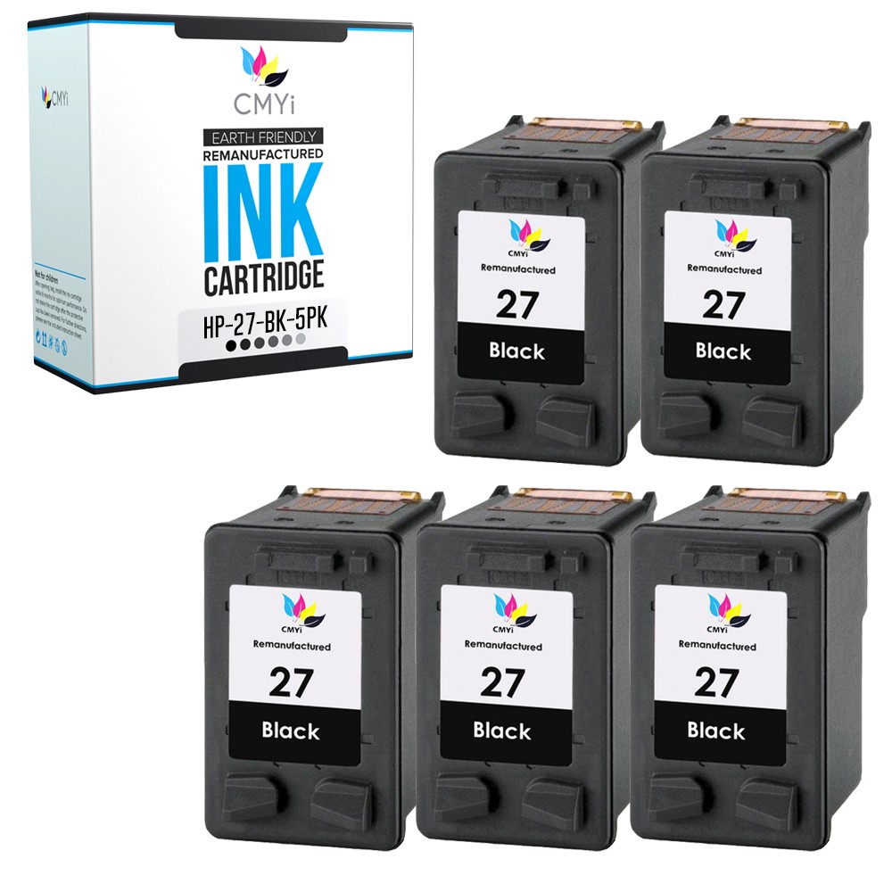 5PK Compatible CMYi Printer Ink 27 Cartridge for HP DeskJet 3840 3843 3845 3847