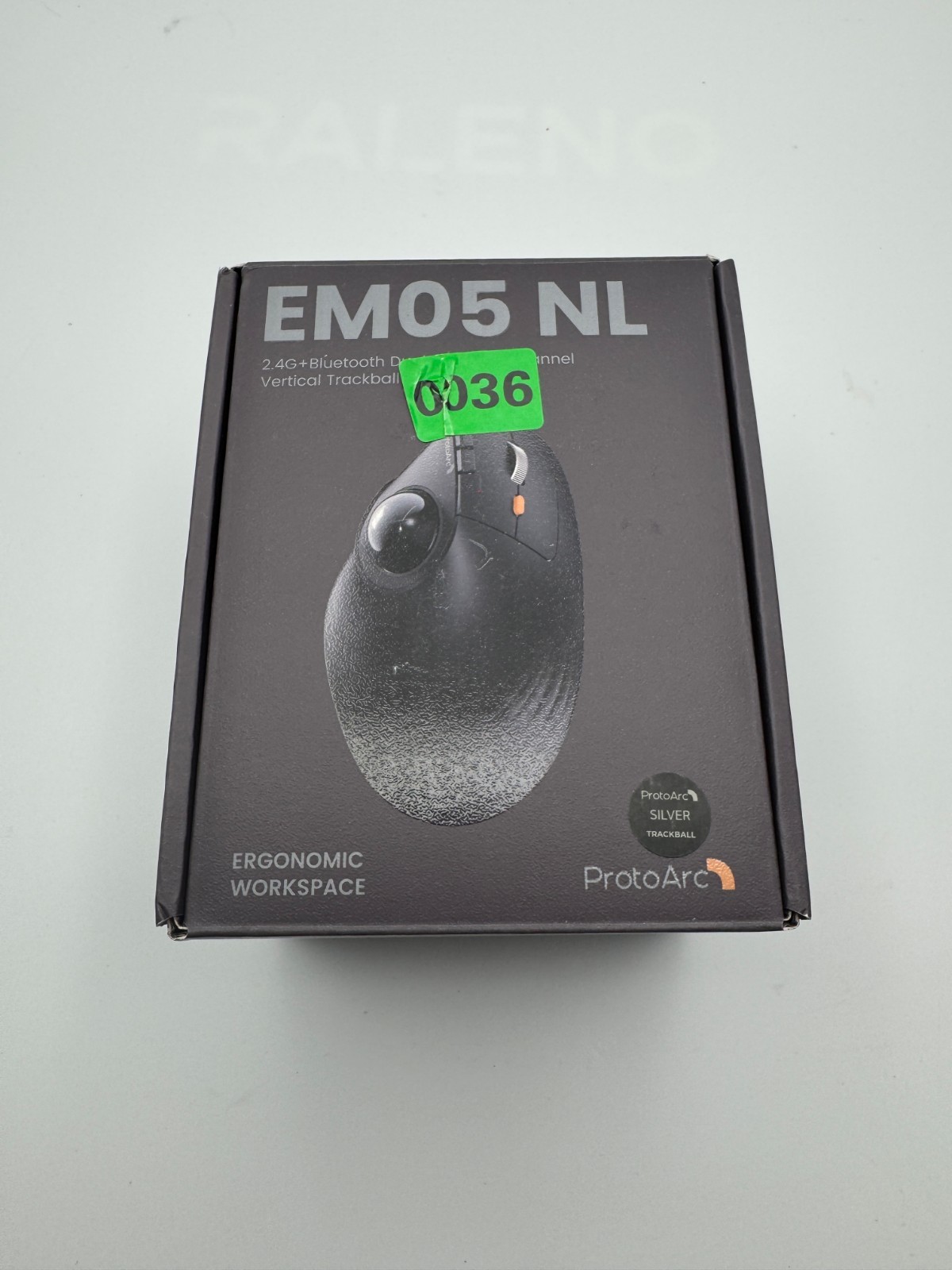 ProtoArc® EM05 NL Ergonomic Vertical Wireless Trackball Mouse