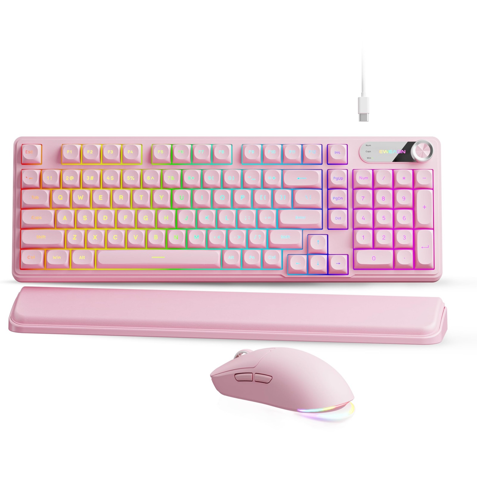 EWEADN C98 Wired Keyboard and Mouse Combo, Wired Ergonomic Computer Keyboards...