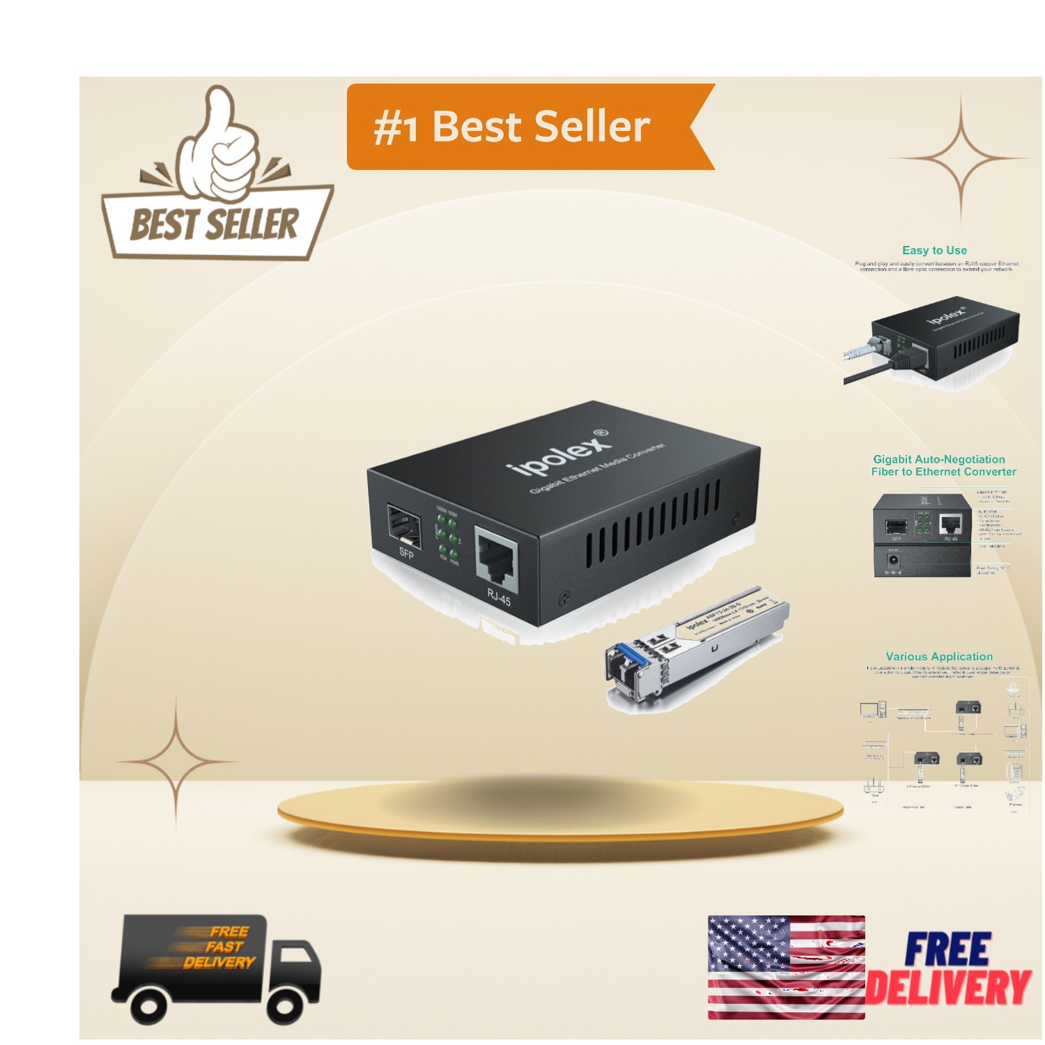 Extend Your Network : Gigabit 20KM SFP Media Converter with Plug and Play