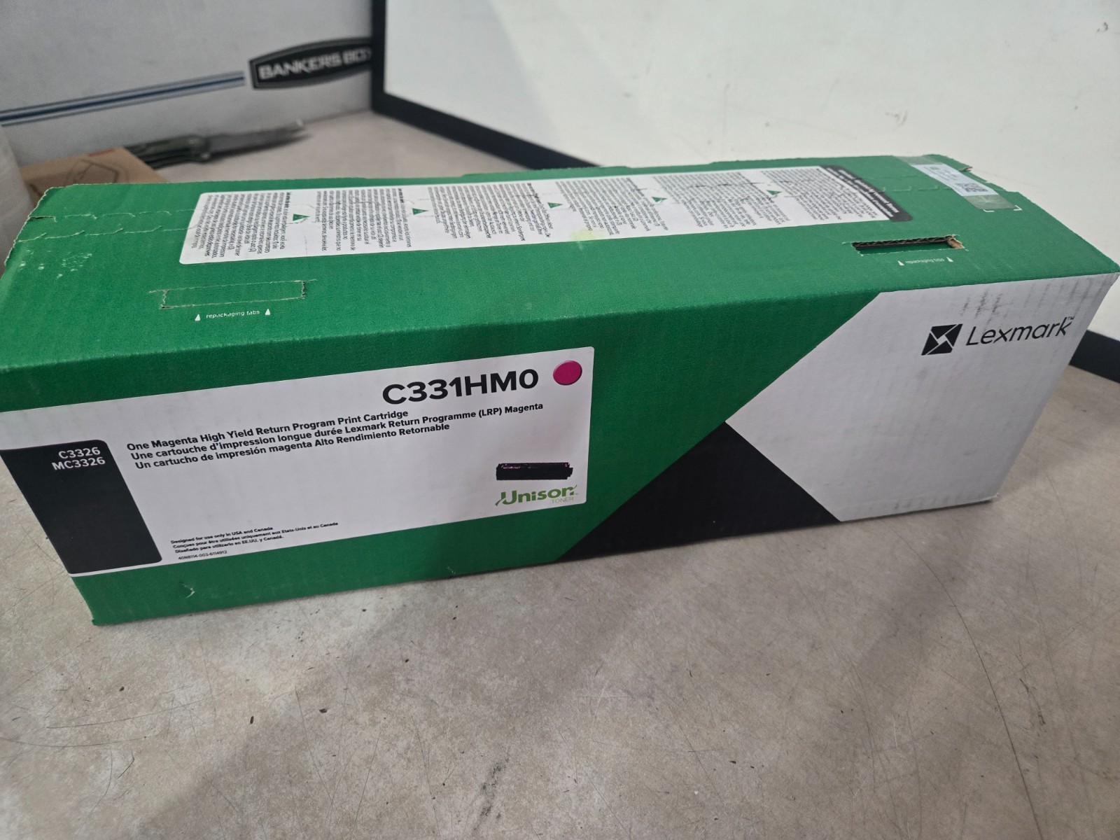 GENUINE Lexmark C331HM0 Magenta Return Program High Yield Toner C3326 MC3326 NOB