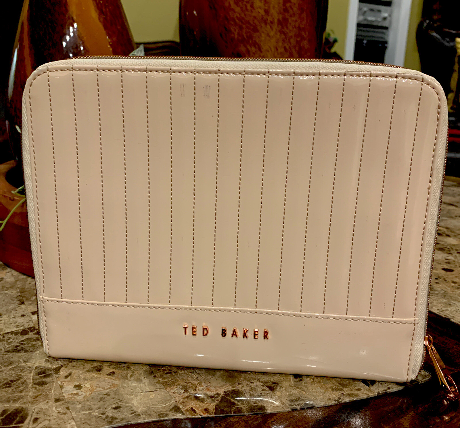 Ted Baker  Light Pink Patent Leather iPad Tablet Case