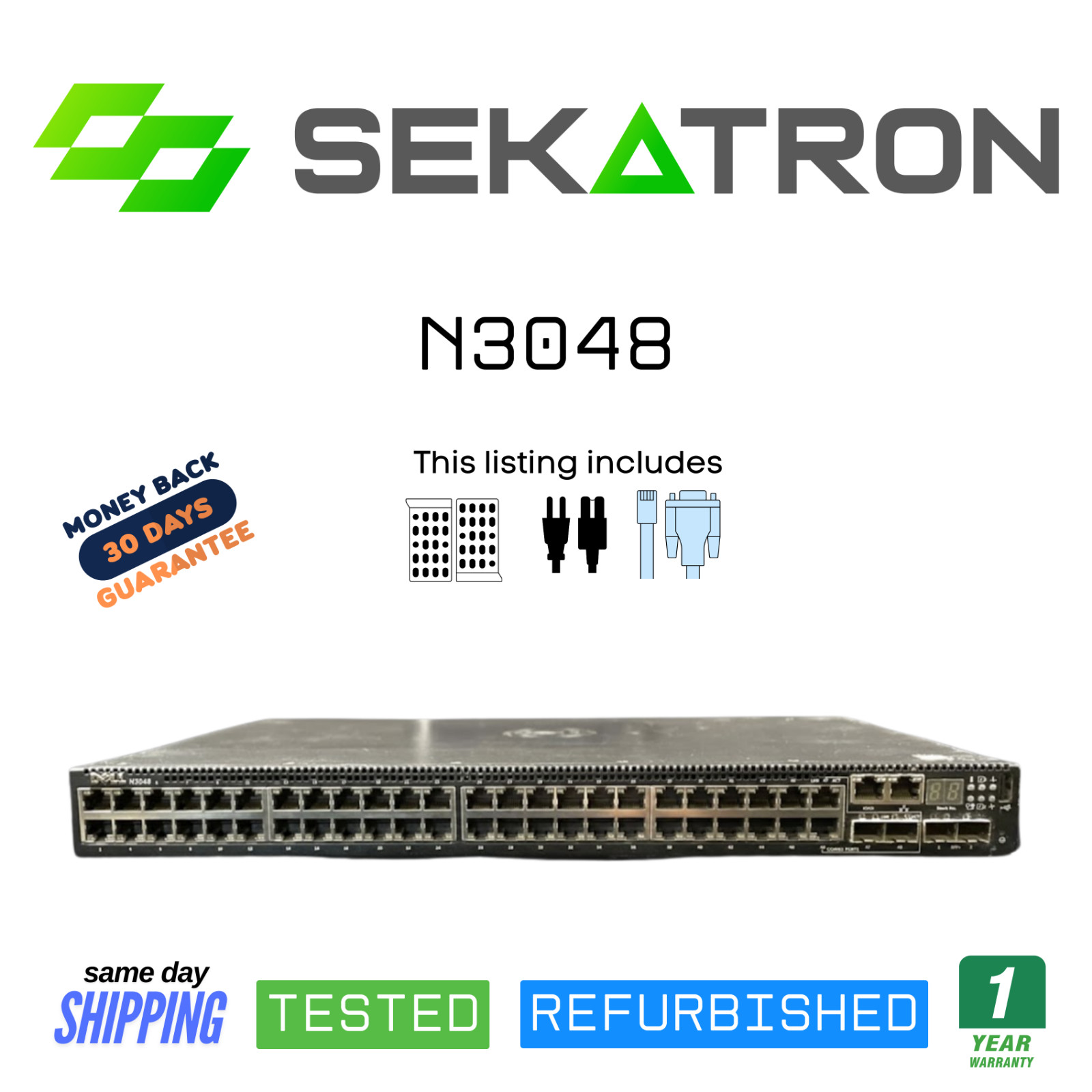 🔀 Dell Networking N3048 48× Gigabit Ethernet • 10GbE SFP+ Uplinks ⚡FastShip