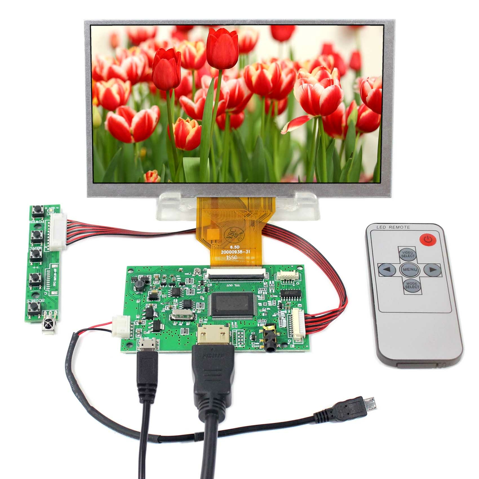 HD LCD Controller Board 6.5" AT065TN14 800X480 Fit To Raspberry Pi Board