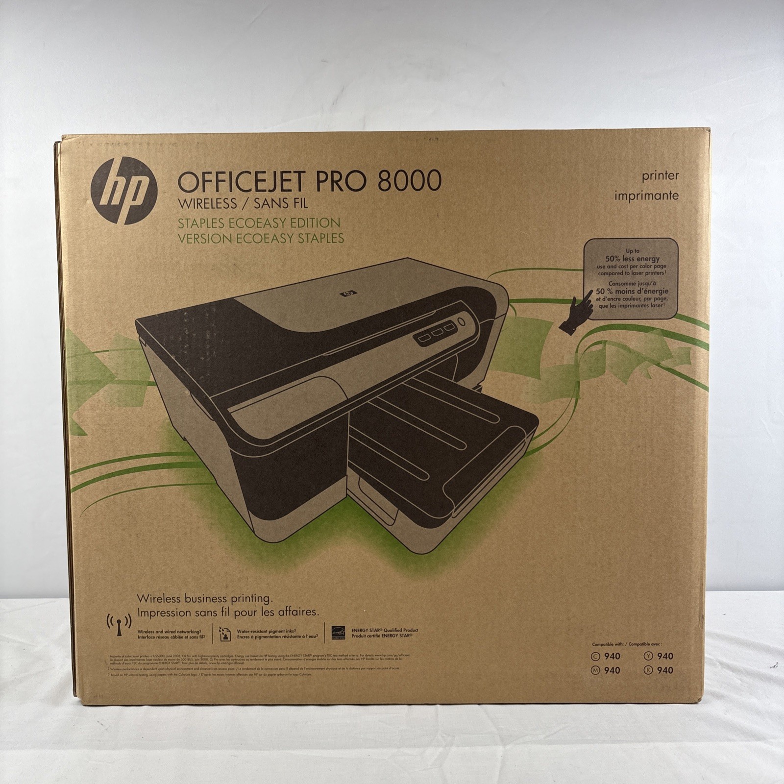 HP OfficeJet Pro 8000 Wireless Printer Staples EcoEasy Edition NEW In Box