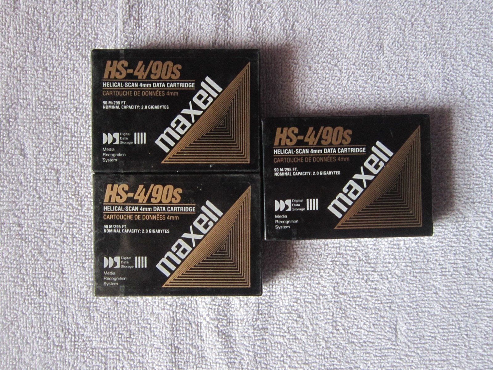 Maxell HS-4/90s Helical Scan 4mm Data Cartridges Lot of 3 NEW/Sealed