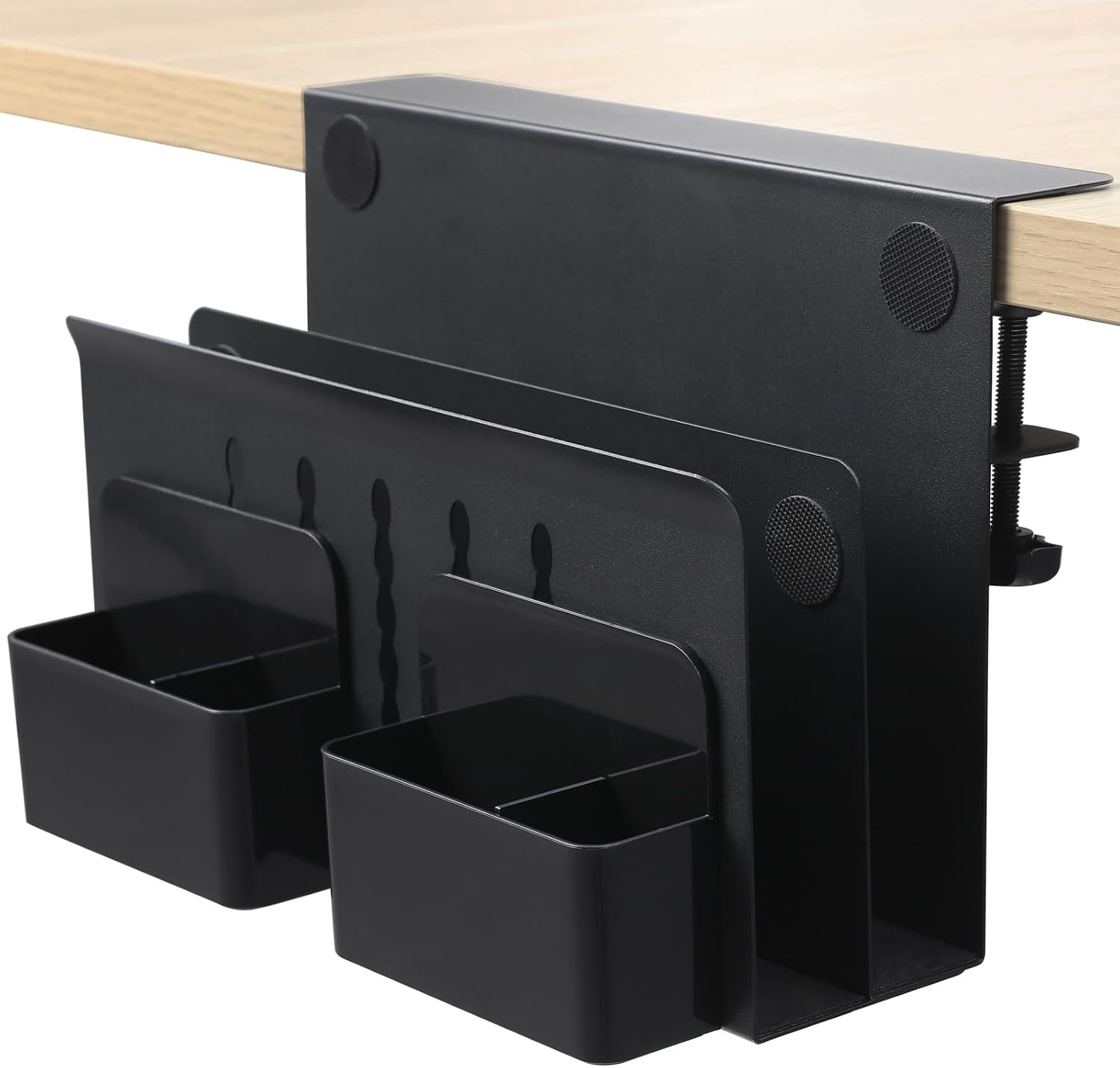 Desk Side Storage under Desk Laptop Mount Table Side Hanging File Organizer