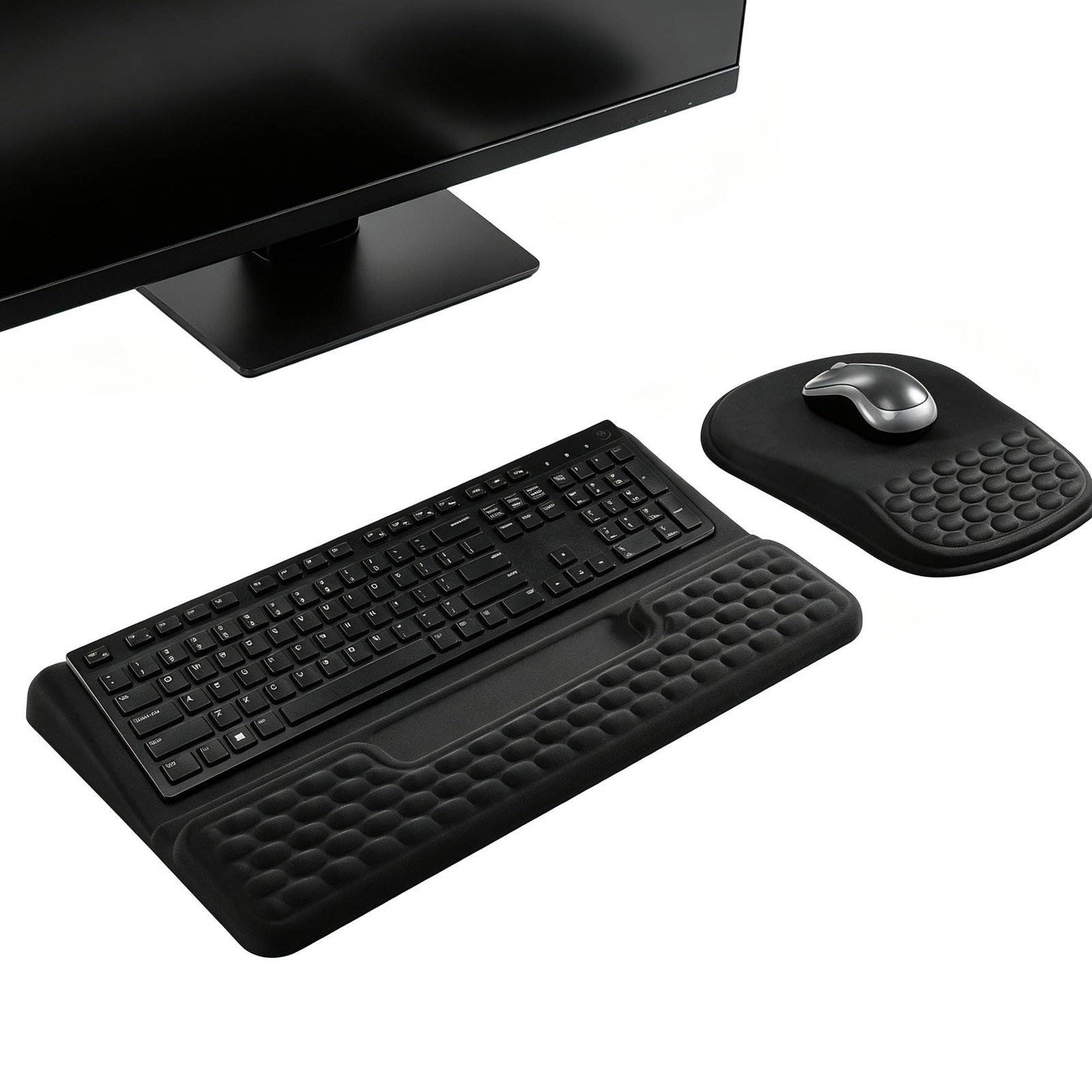 2 in 1 Ergonomic Keyboard Wrist Rest & Mouse Pad Set Adjustable Angle Keyboar...
