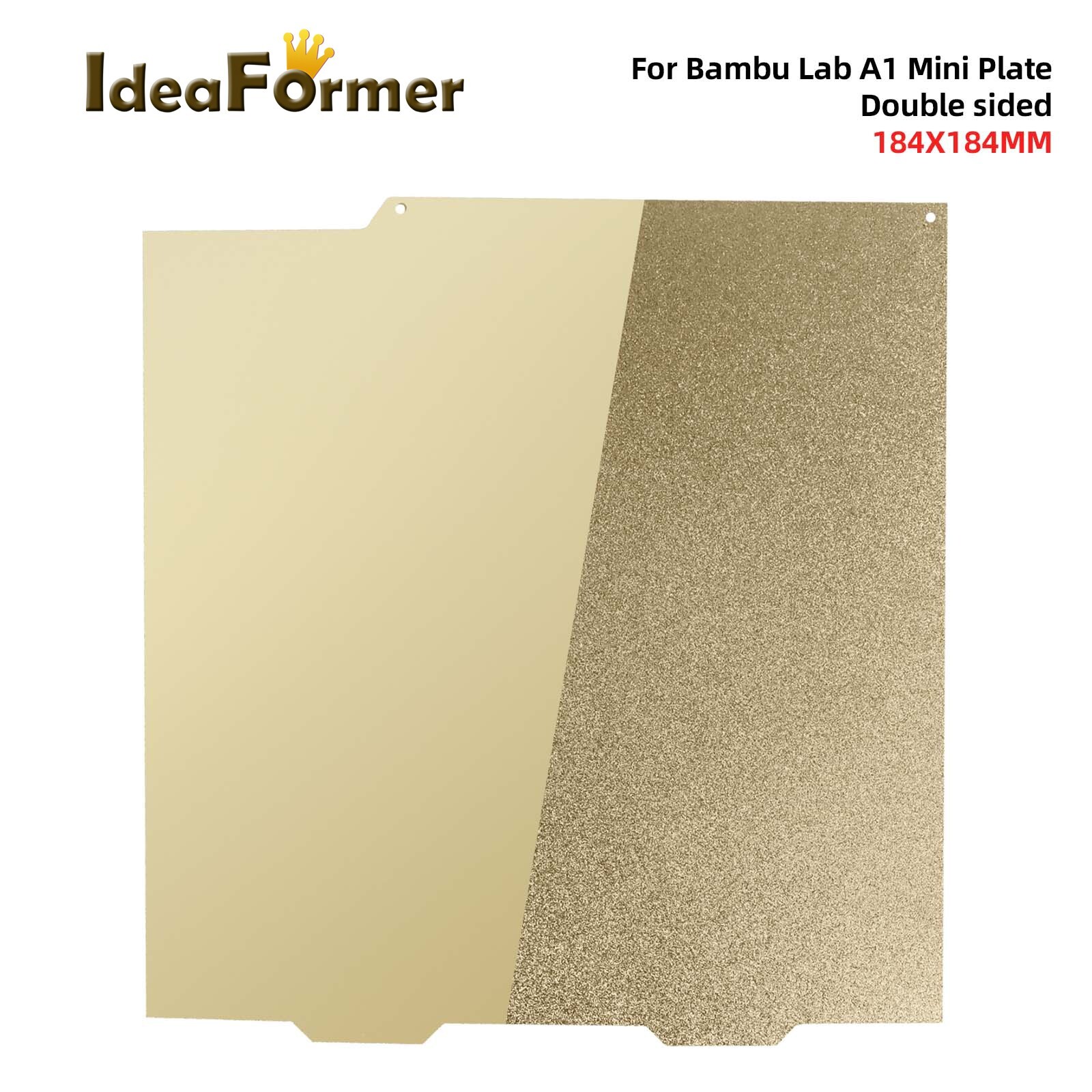 New Smooth PEI+Textured PEI Build Plate 184x184mm for Bambu Lab A1 Mini Printer