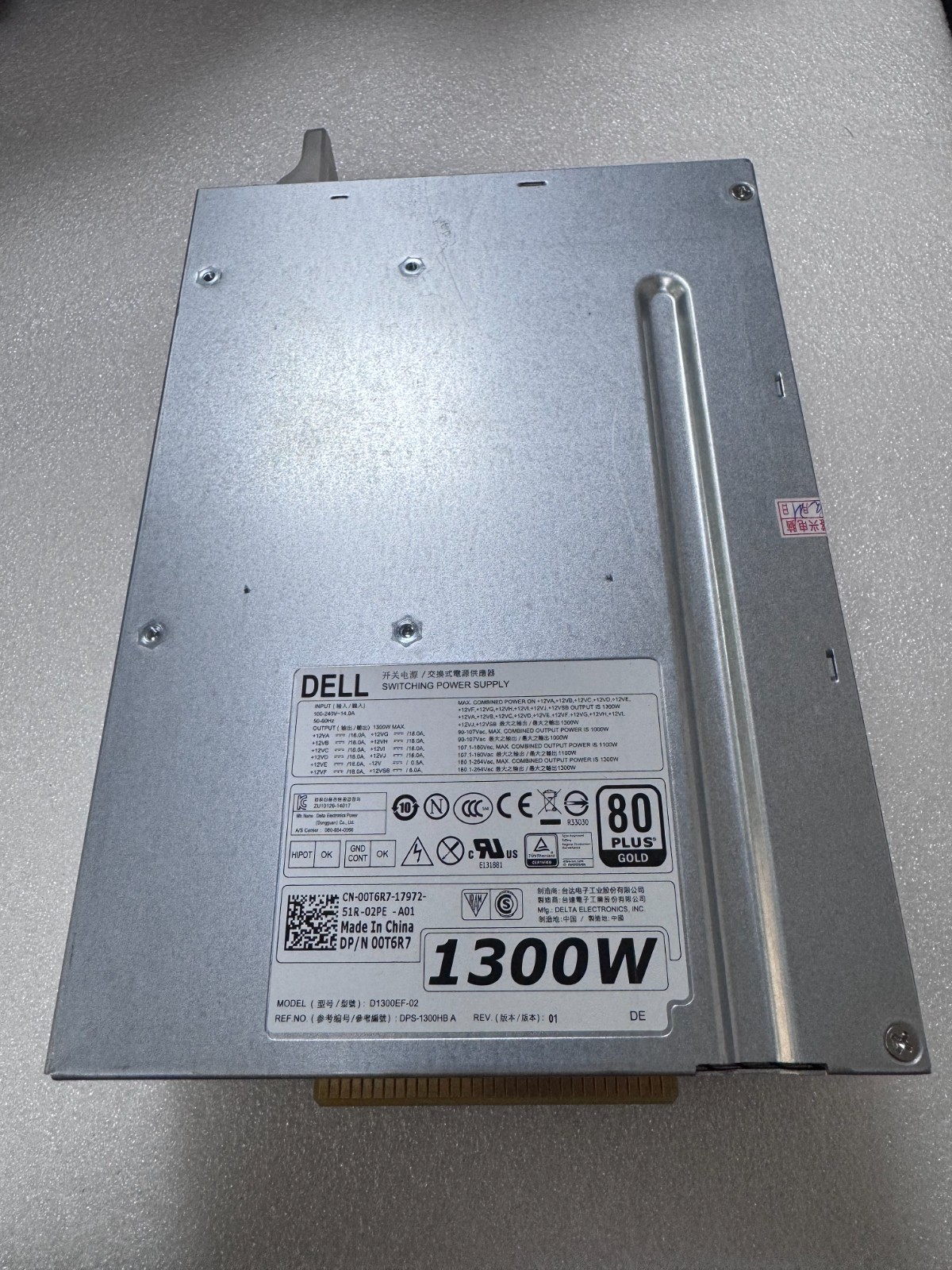Used  DELL  D1300EF-02 1300W Power Supply In Box D1300EF02