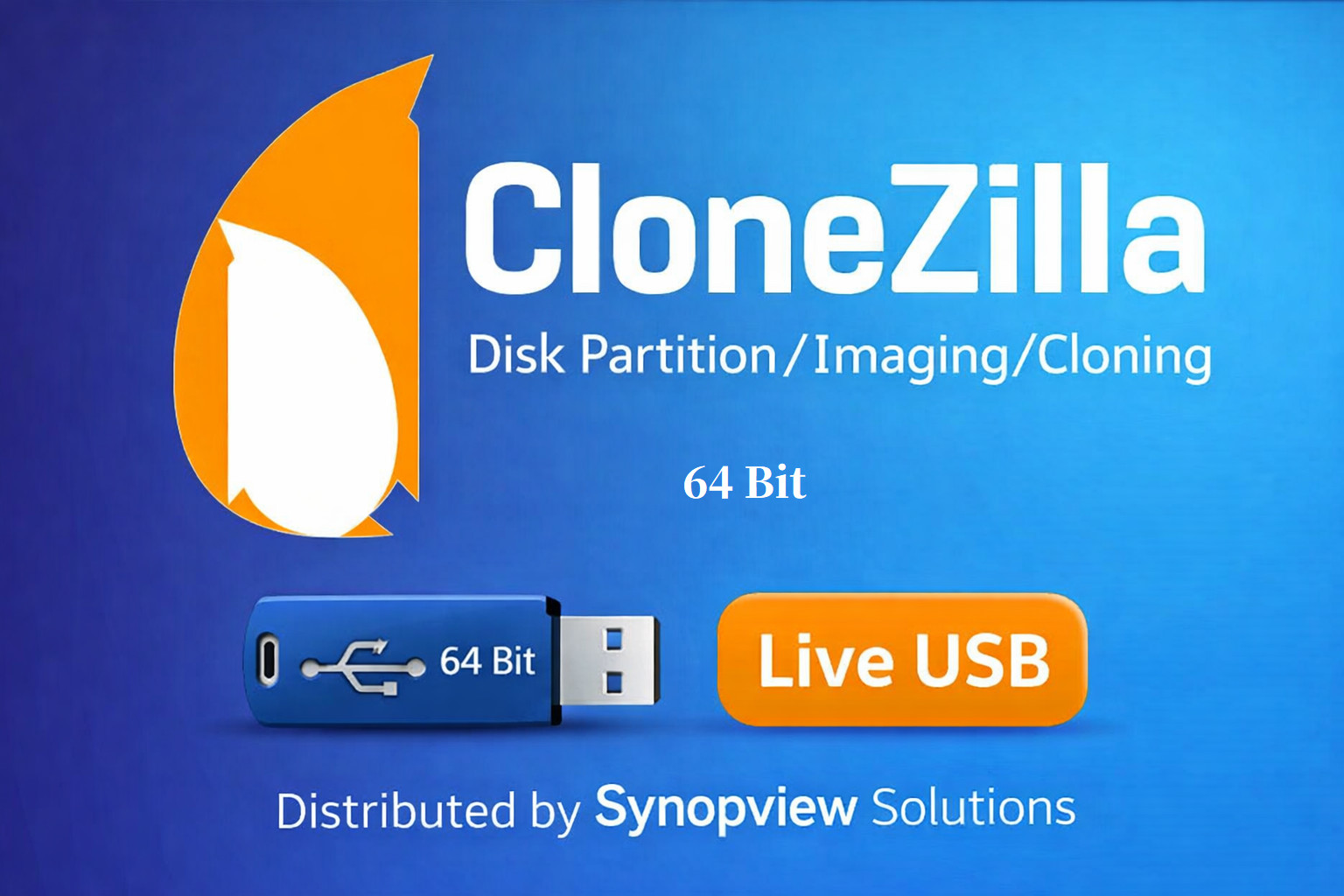 Clonezilla Bootable USB Drive Image, Restore, Backup, Clone ~ For Windows/Linux