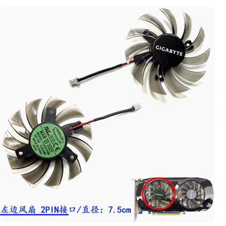 Graphics Card Cooling Fan T128010SM For Gigabyte N460 GTX670 GTX580 560ti ~~~