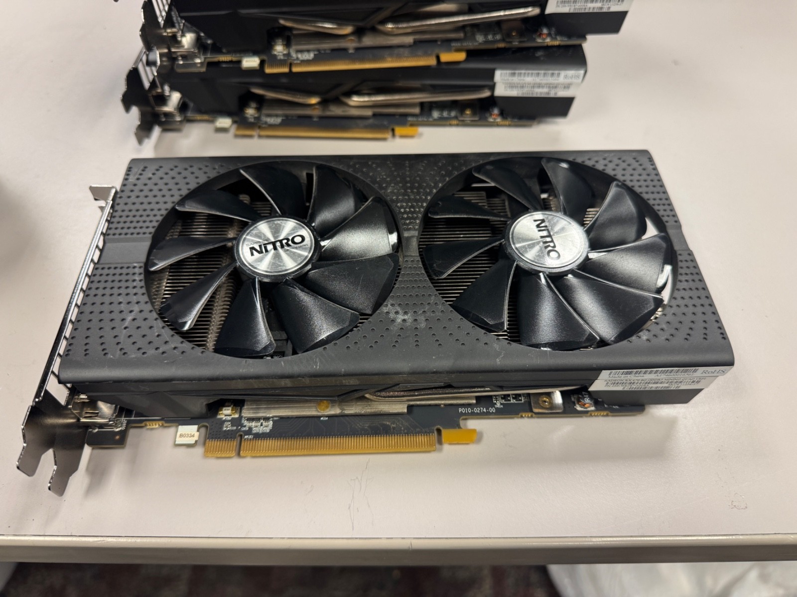 Lot of 12 Sapphire Radeon RX 470 8GB GDDR5 Mining Quad UEFI GPU Used (11256-37)