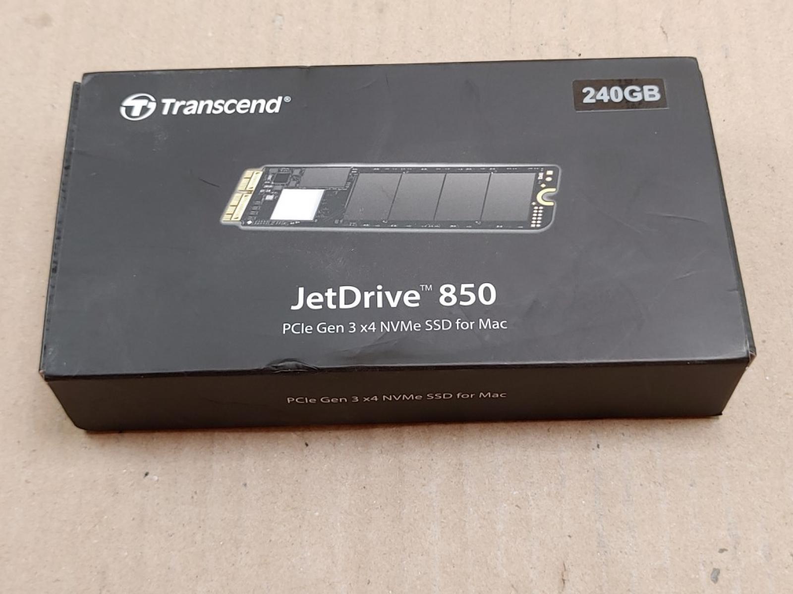 240GB Transcend JetDrive 850 NVME Thunderbolt PCIe SSD Upgrade for Macbook