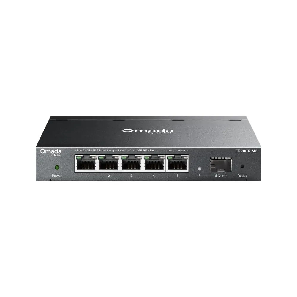 TPLINK ES206X-M2 OMADA 5-PORT 2.5G EASY MANAGED SWITCH. PORTS: 5 2.5G RJ45, 1