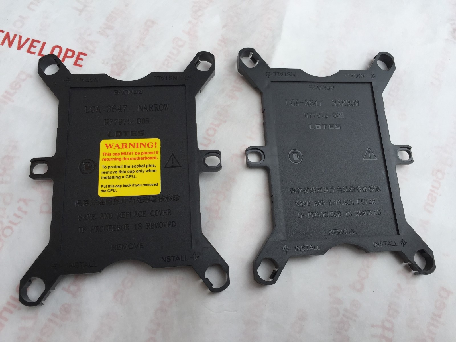 LOT 2 Pcs  Intel Scalable Xeon Socket LGA3647 CPU  Protector Cover ,ORIGINAL
