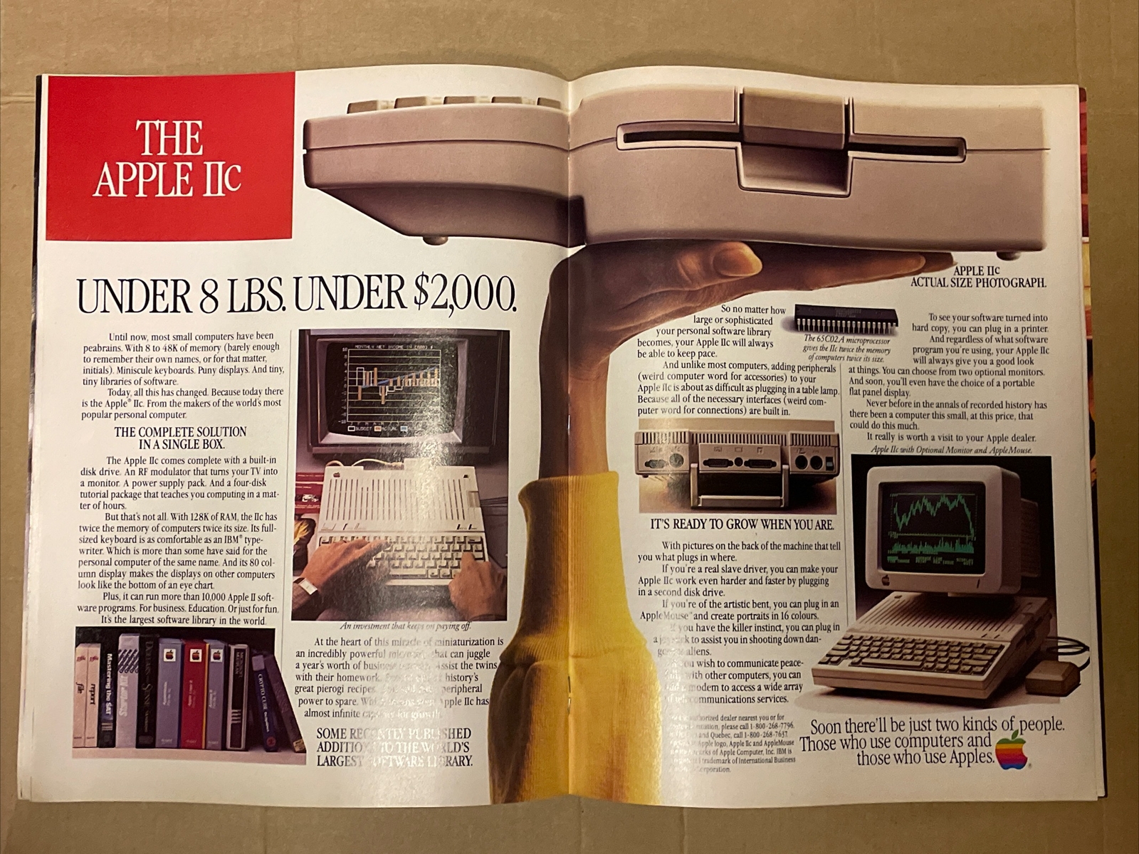 The Apple 2C Vintage advertisement 1984. MINT. Rarely seen Canadian Ad 
