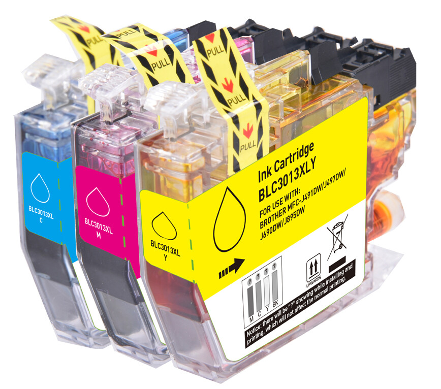 XL Color Ink Cartridges fits Brother LC3013 MFC-J491DW MFC-J497DW MFC-J690DW