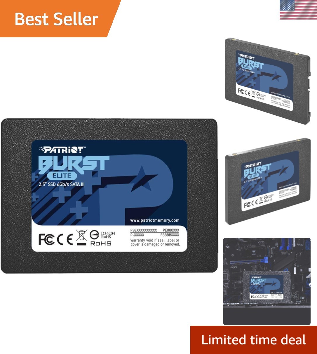 Patriot Burst Elite 120GB SATA 3 2.5 Inch SSD