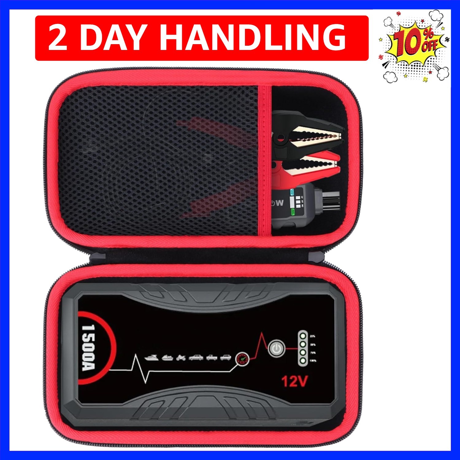 Storage Case Compatible with NEXPOW Q10S 1500A / T11F Portable Jump Starter C...