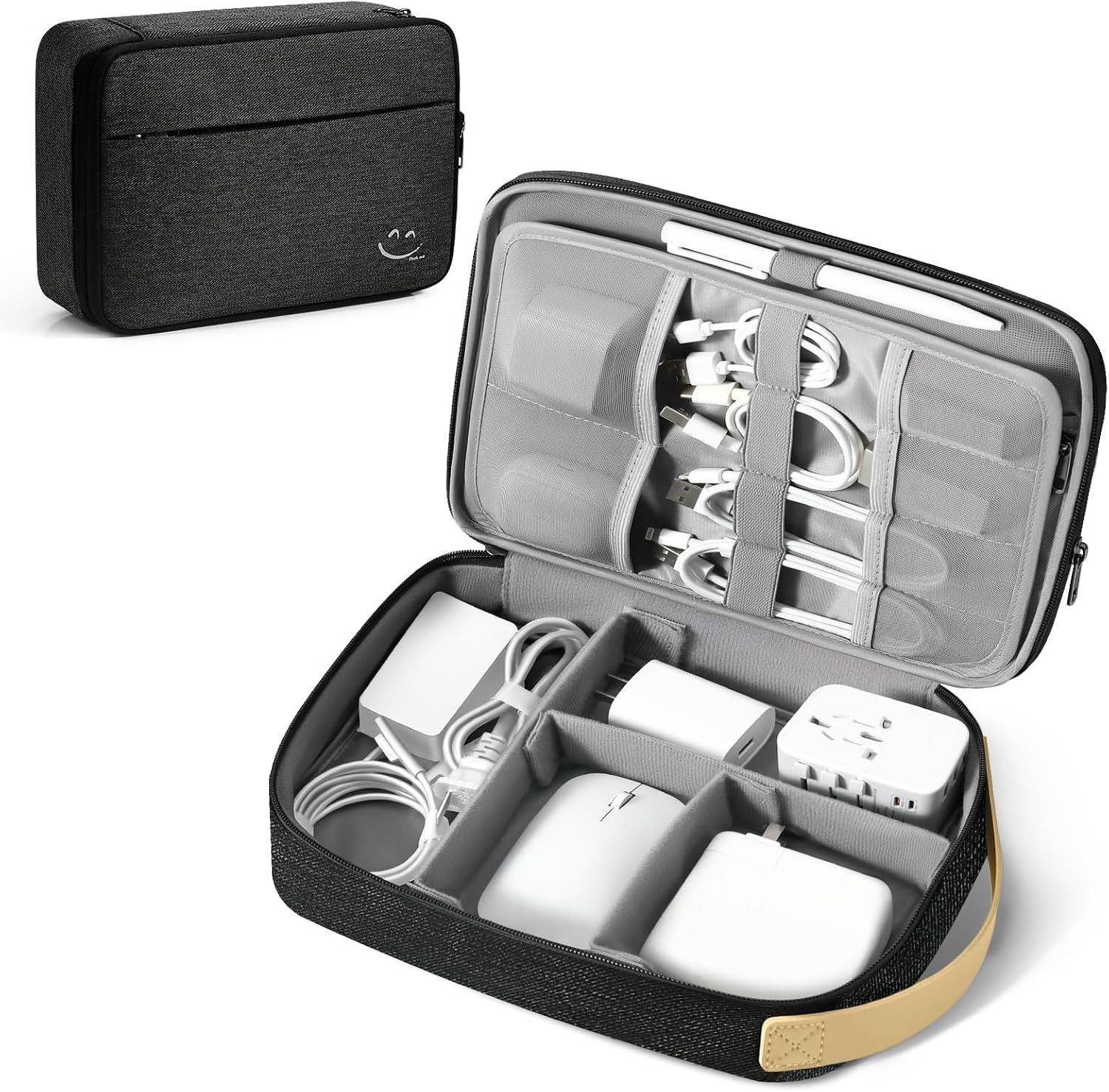 Expandable Cord Organizer Travel Cable Bag Tech Case Charger Electronics Pouch